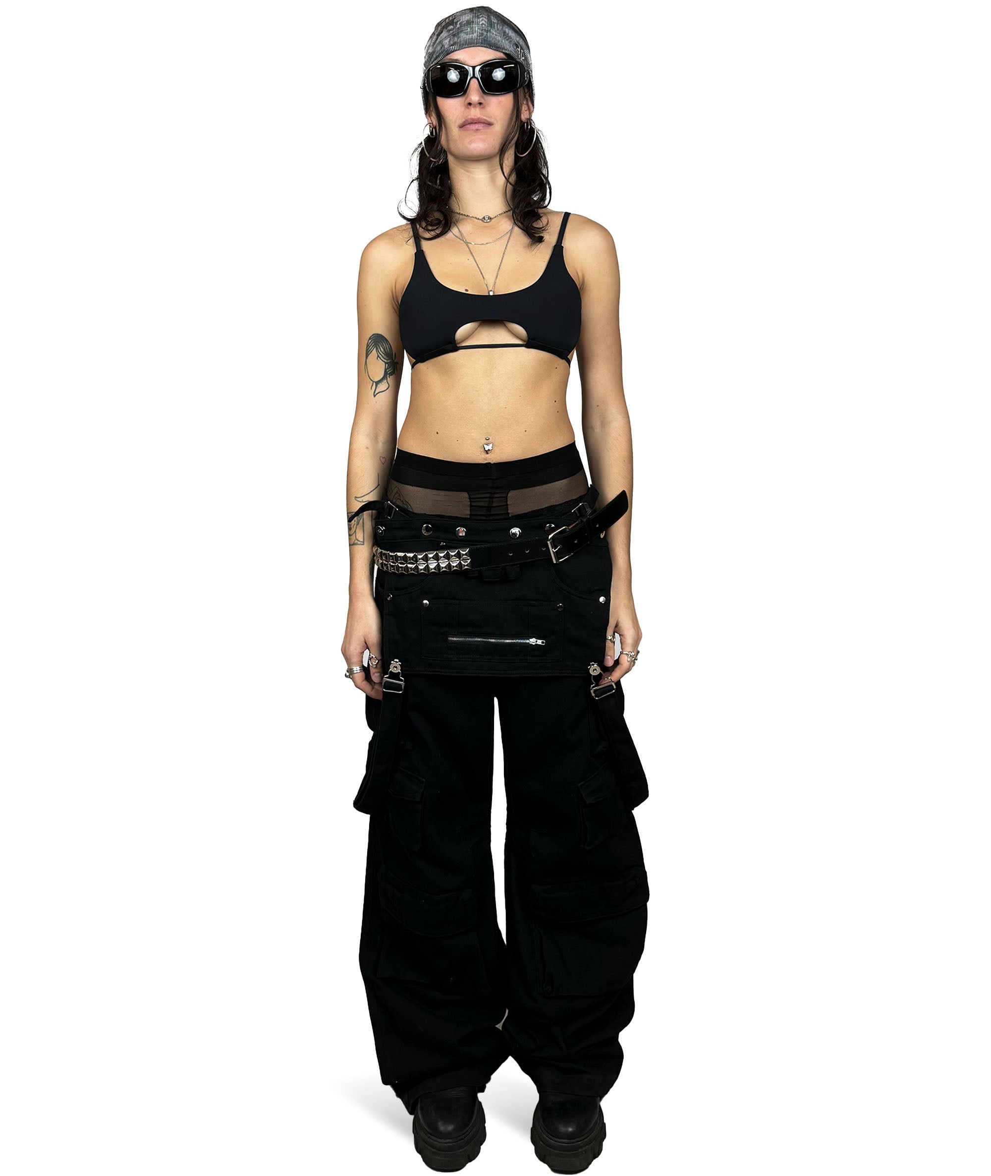 black oversized pants ravemore