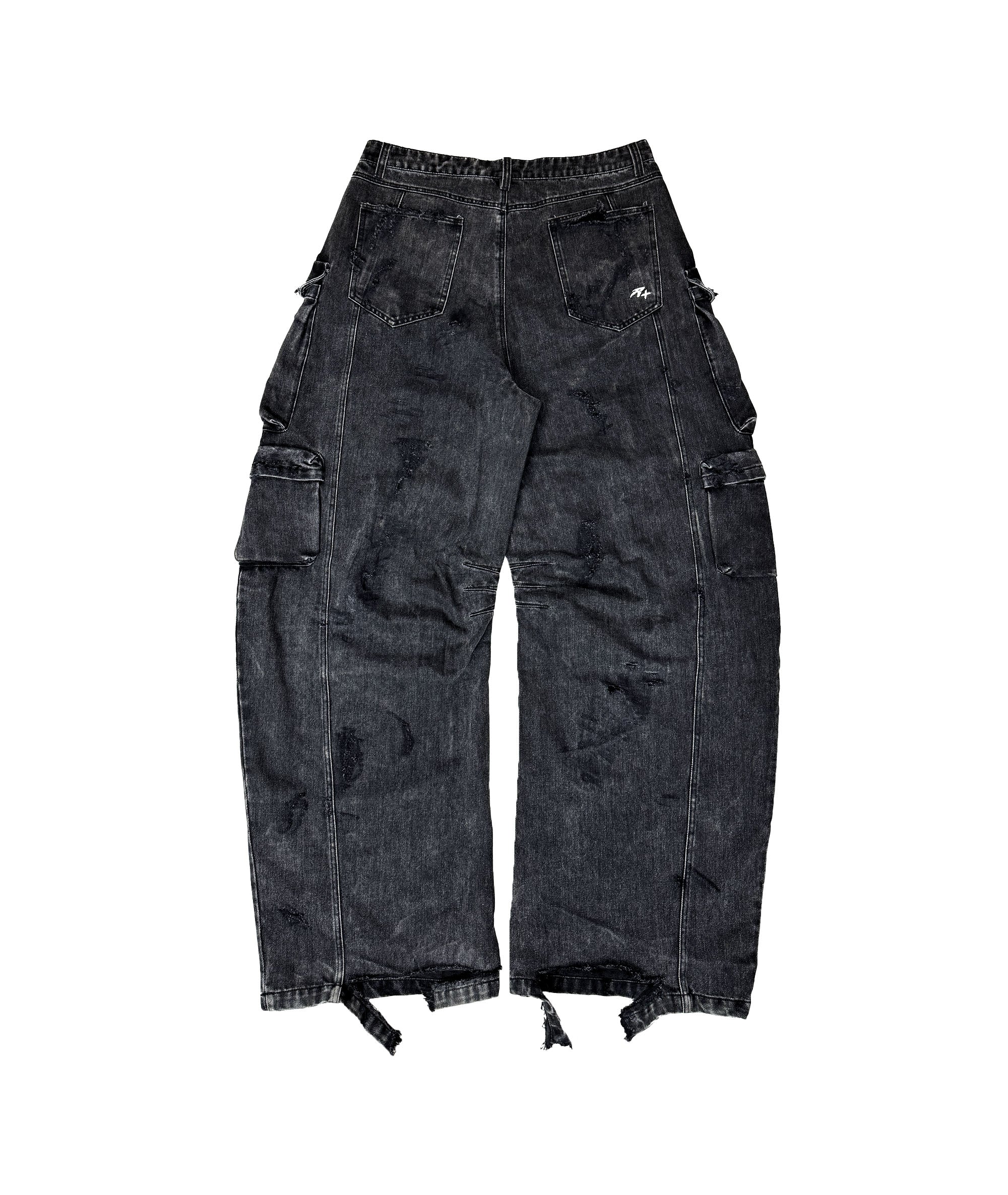Black Cargo Biker Pants Ravemore