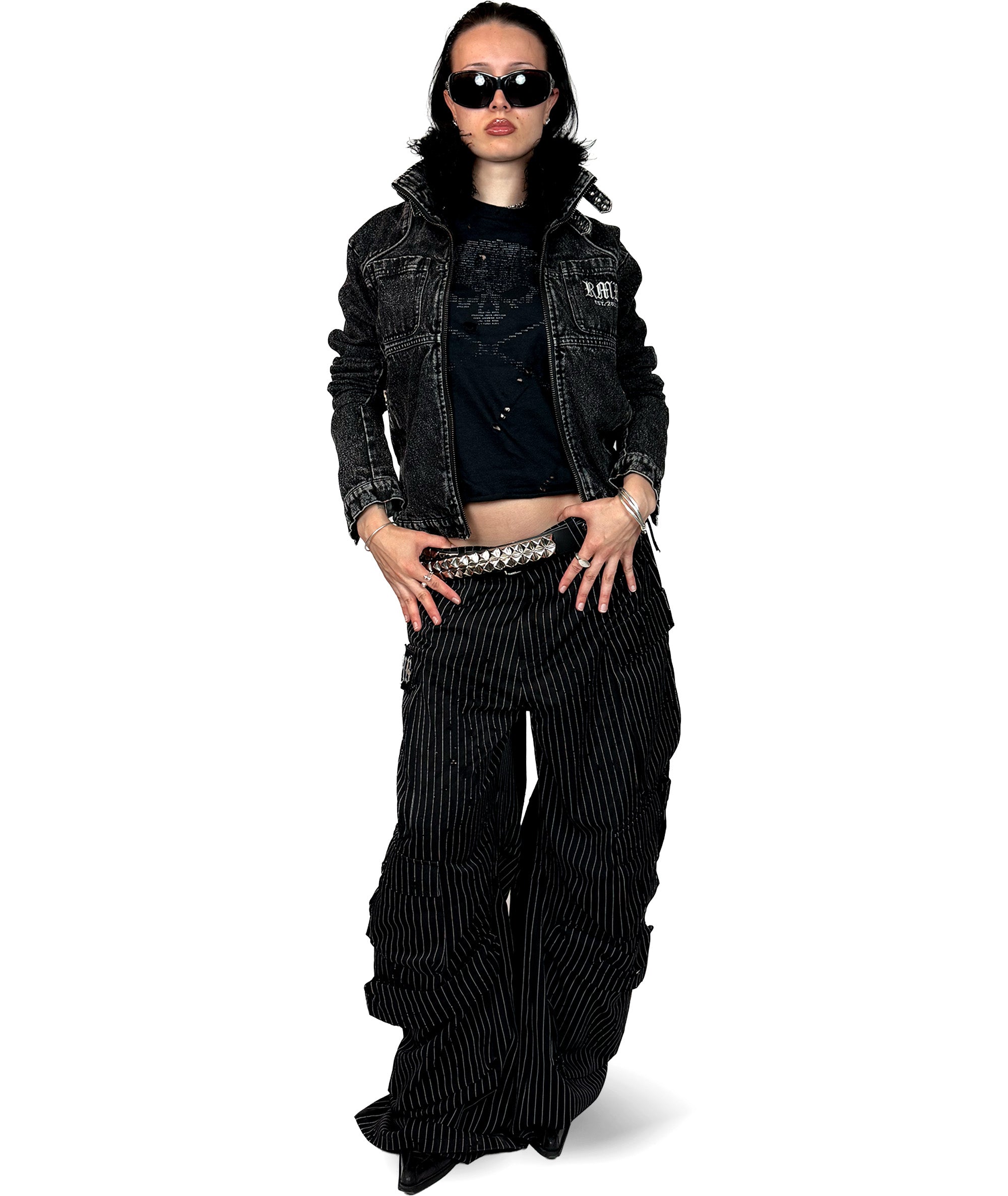 ALL IN - DENIM JACKET, BLACK | UNISEX