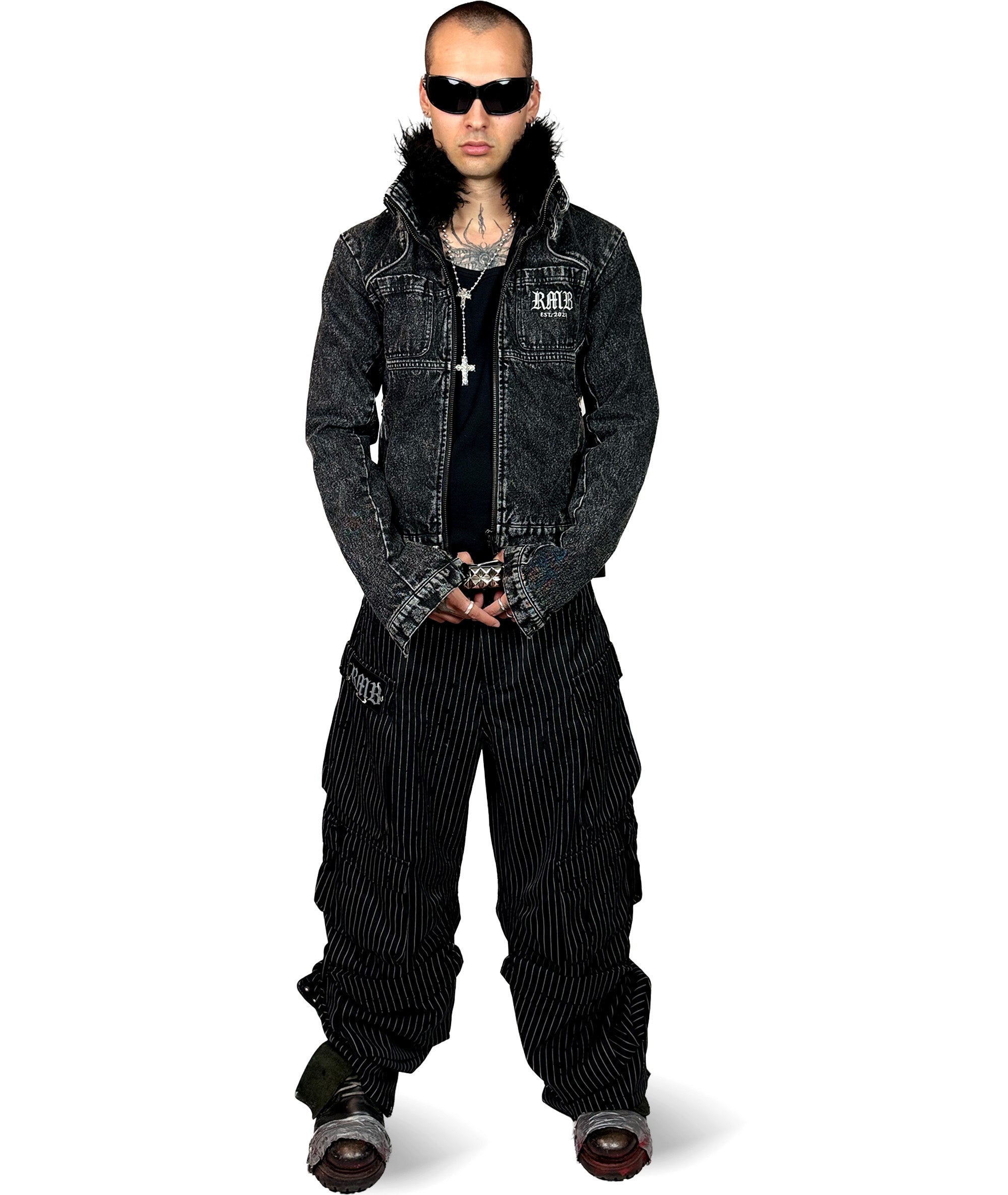 ALL IN - DENIM JACKET, BLACK | UNISEX