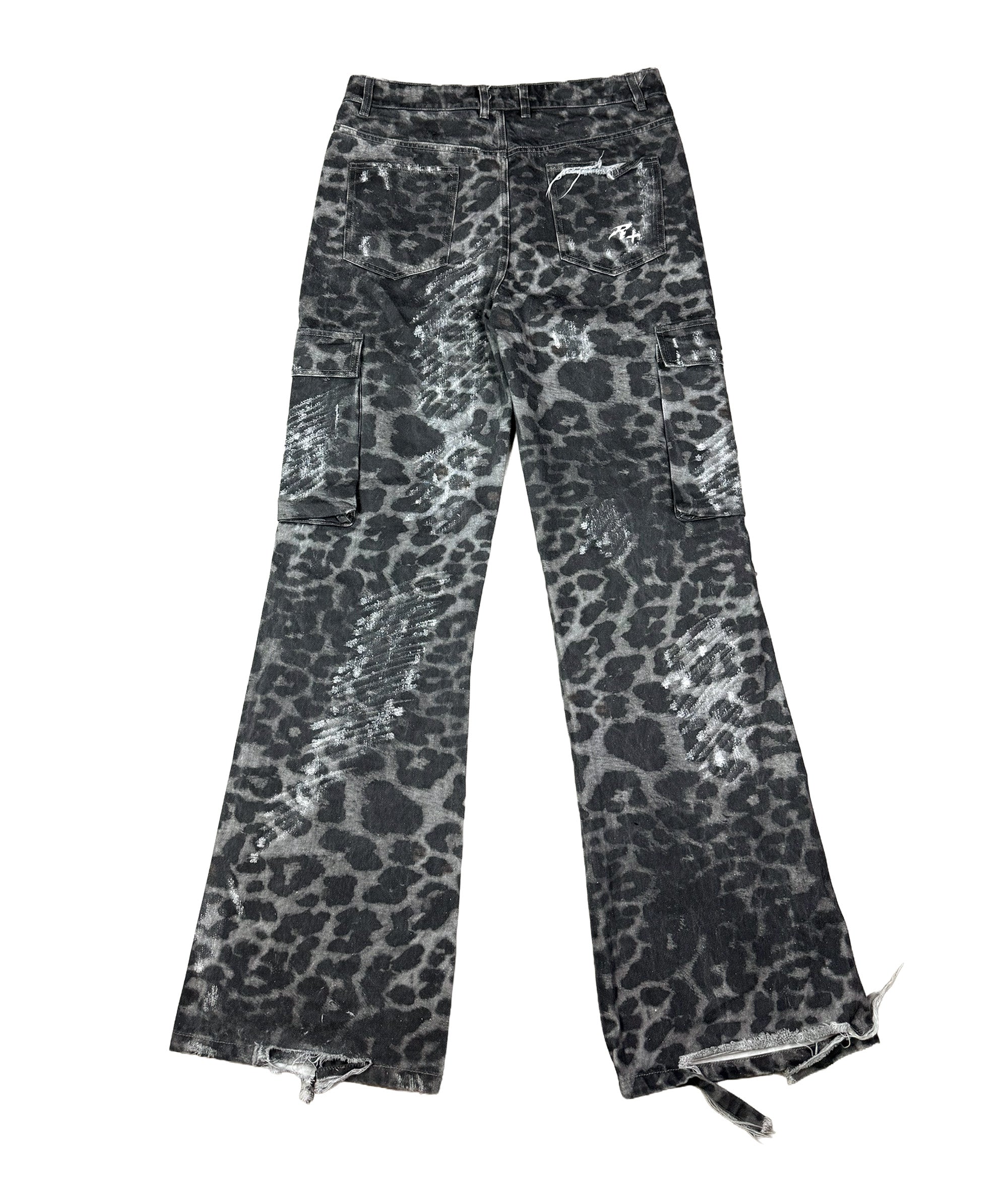 FLARED CHEETAH BIKER PANTS | UNISEX