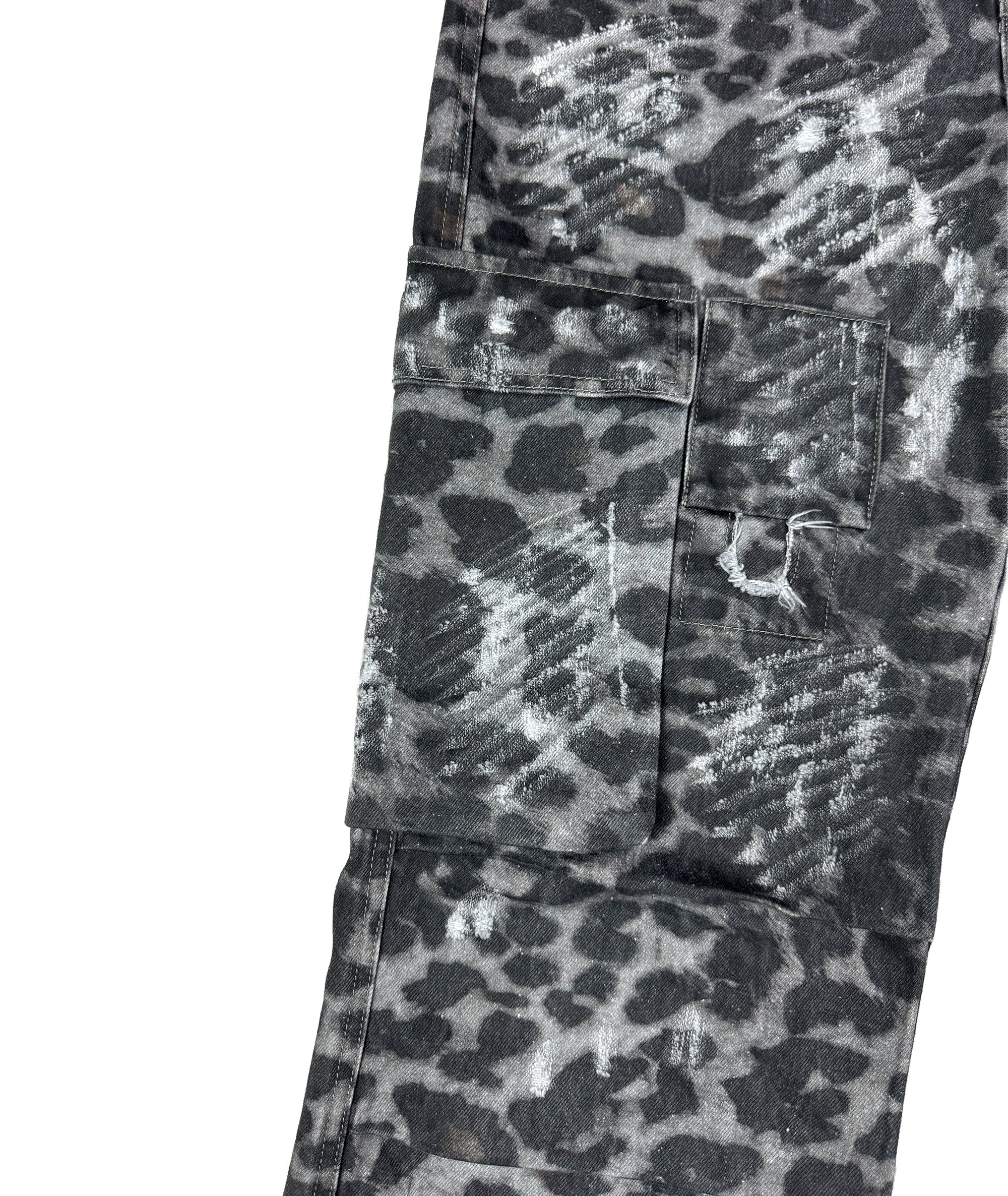 FLARED CHEETAH BIKER PANTS | UNISEX