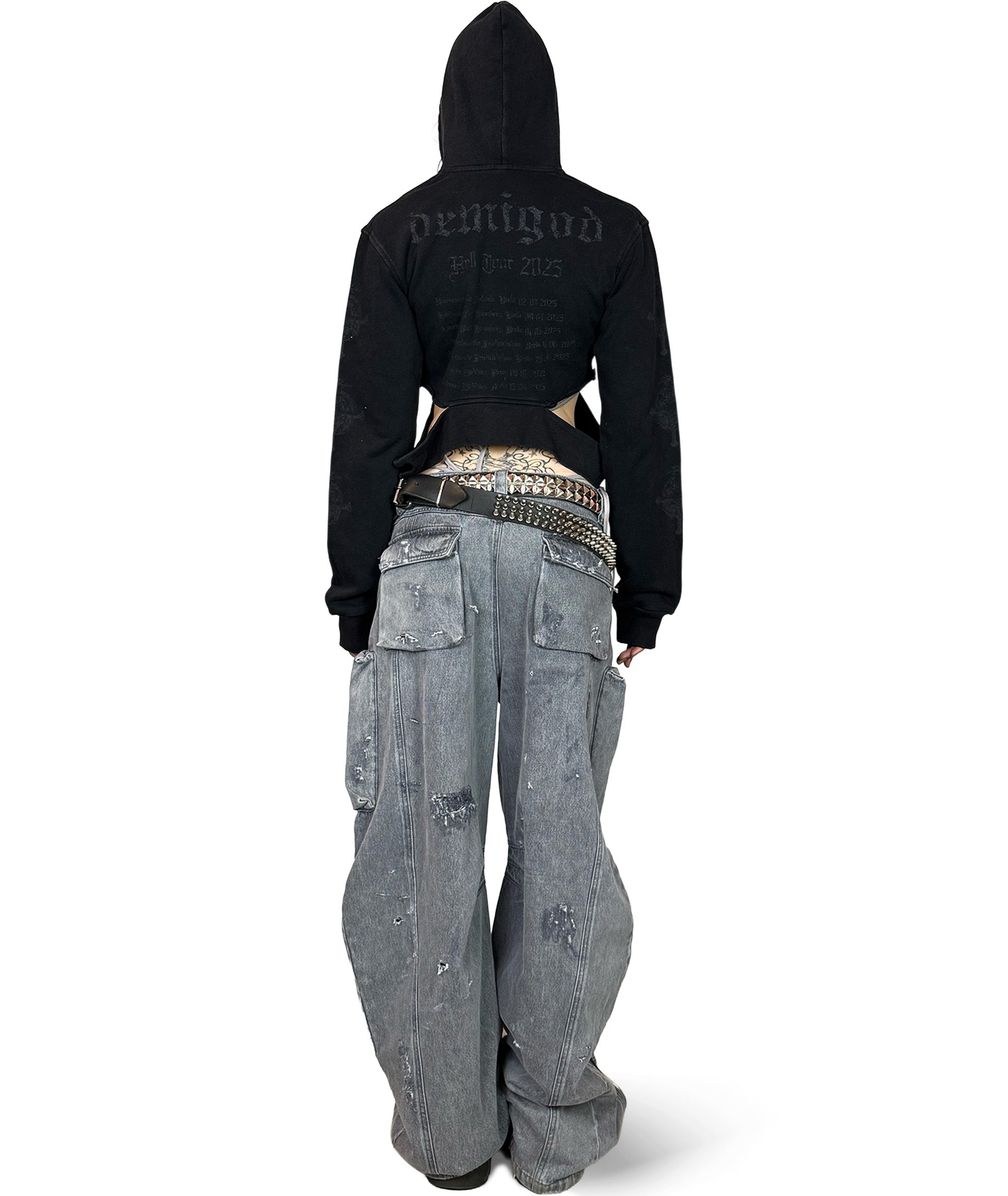 DEMIGOD - CROPPED ZIP-HOODIE (WASHED) | UNISEX