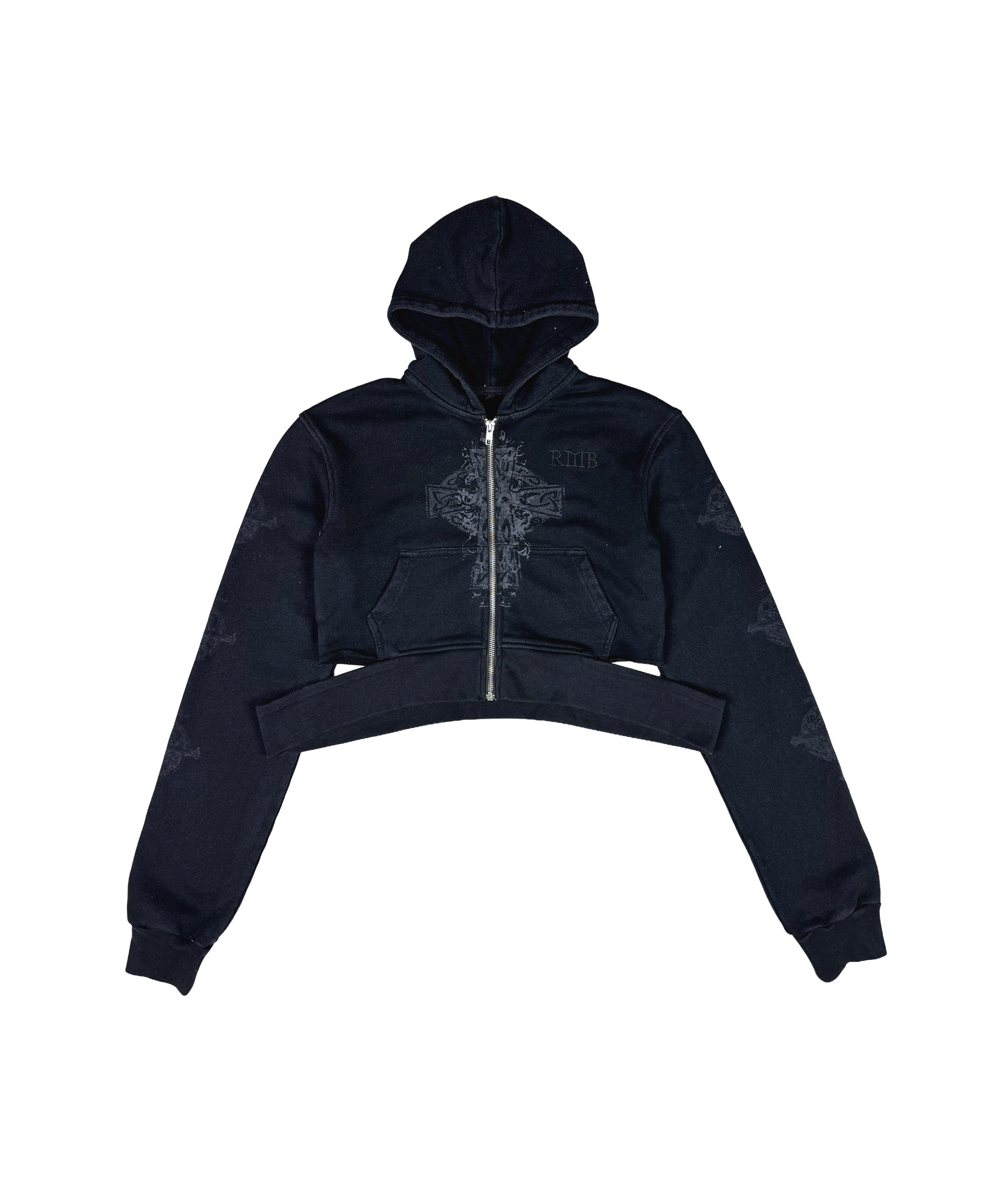 DEMIGOD - CROPPED ZIP-HOODIE (WASHED) | UNISEX