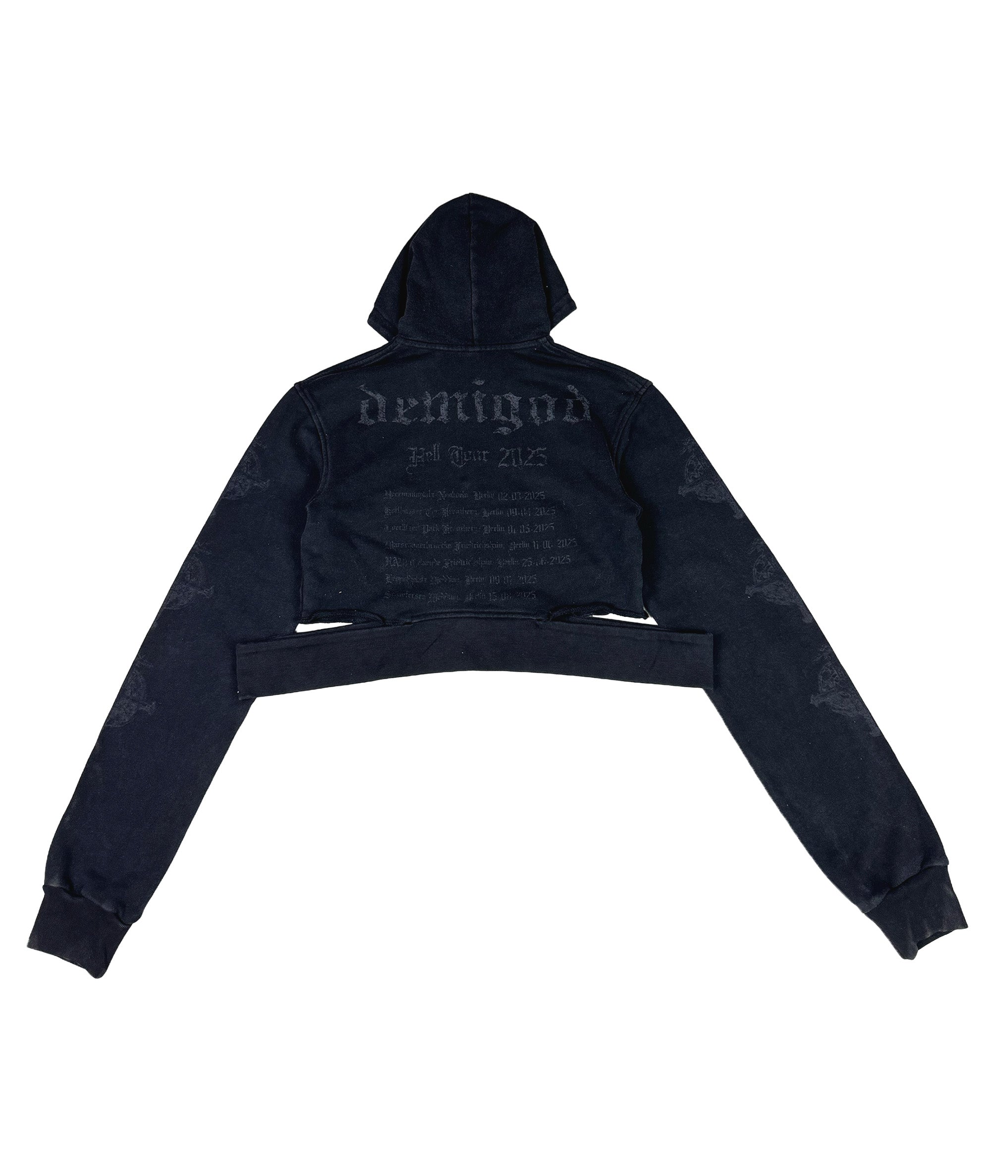 DEMIGOD - CROPPED ZIP-HOODIE (WASHED) | UNISEX
