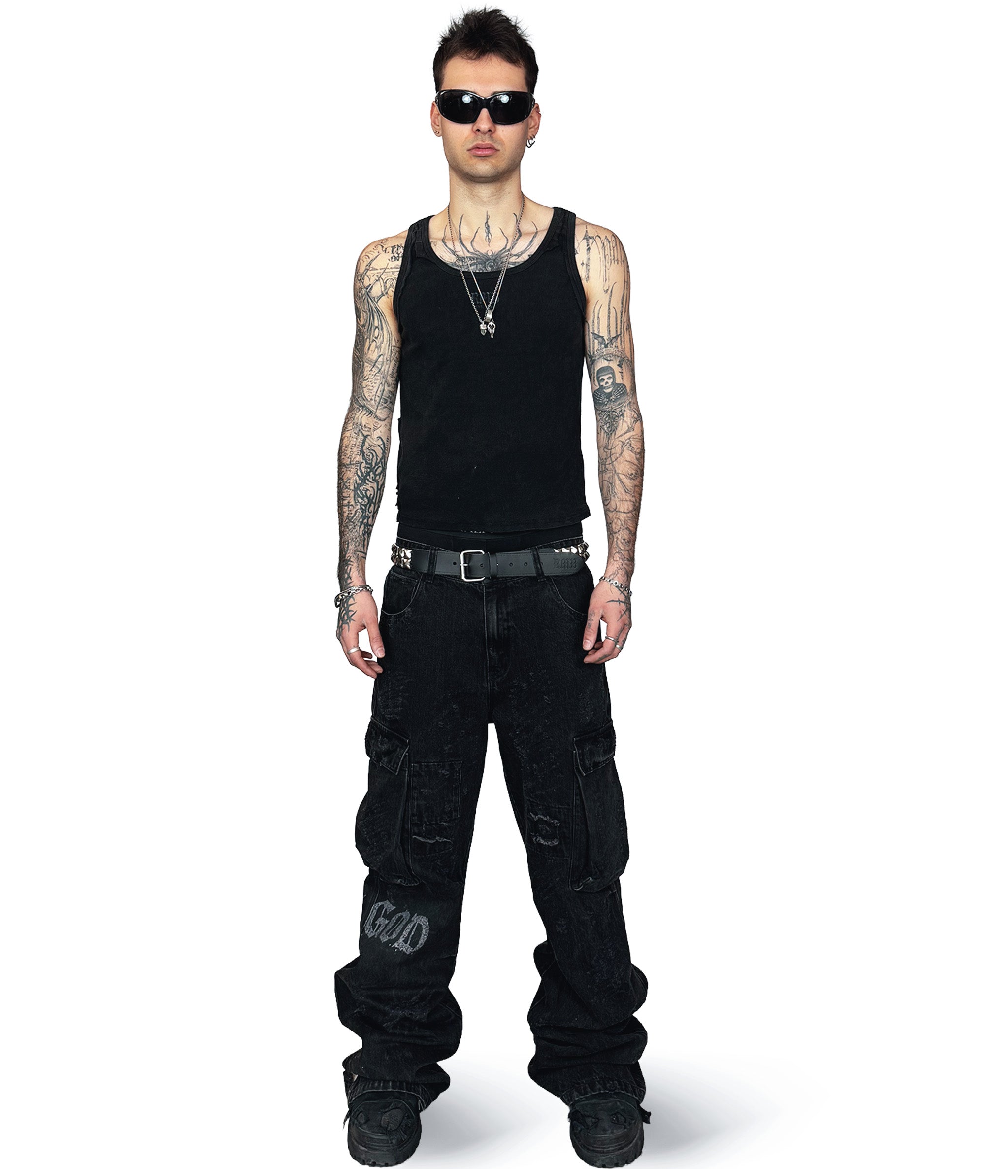 FLARED DEMIGOD BIKER PANTS | UNISEX