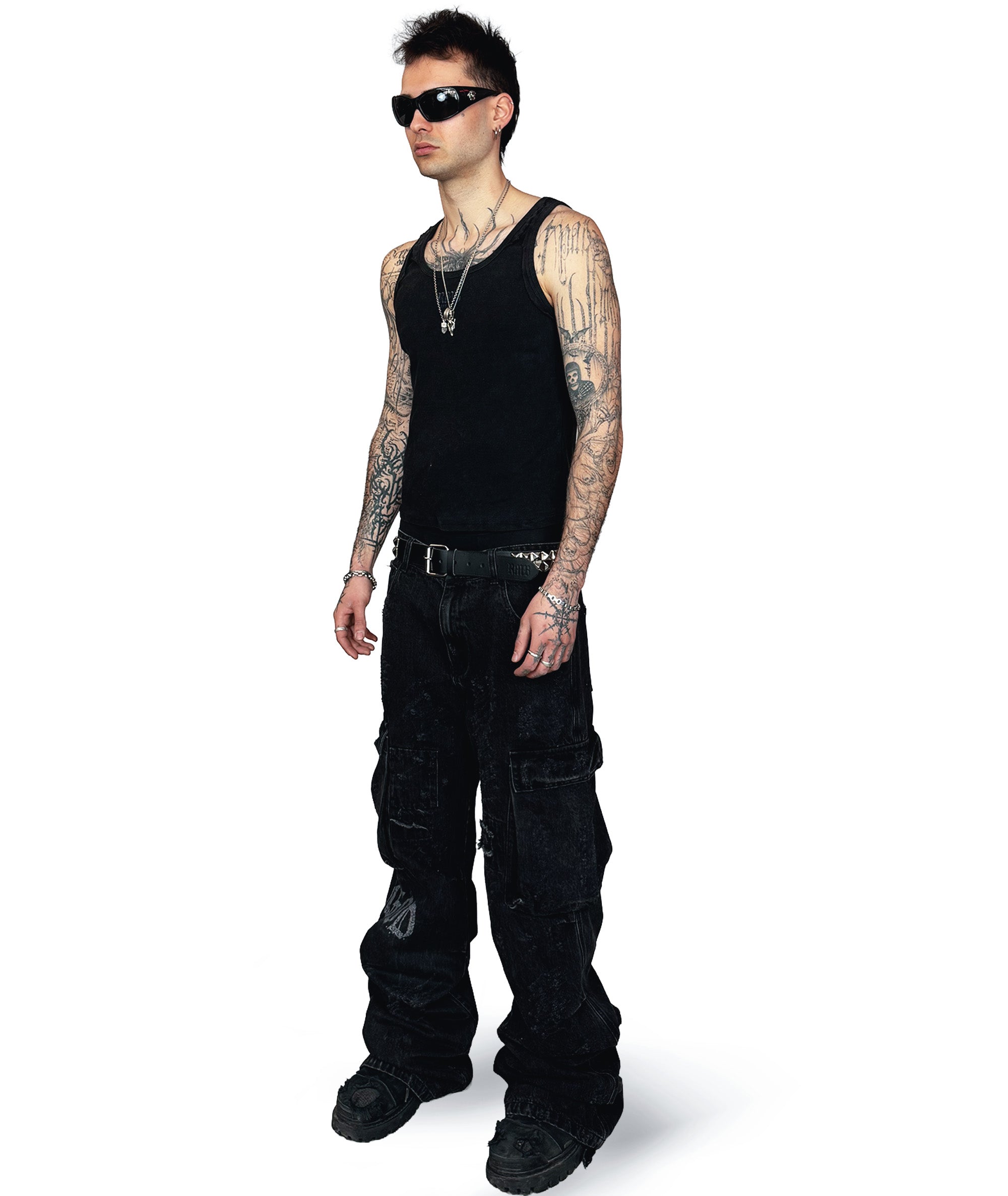 FLARED DEMIGOD BIKER PANTS | UNISEX
