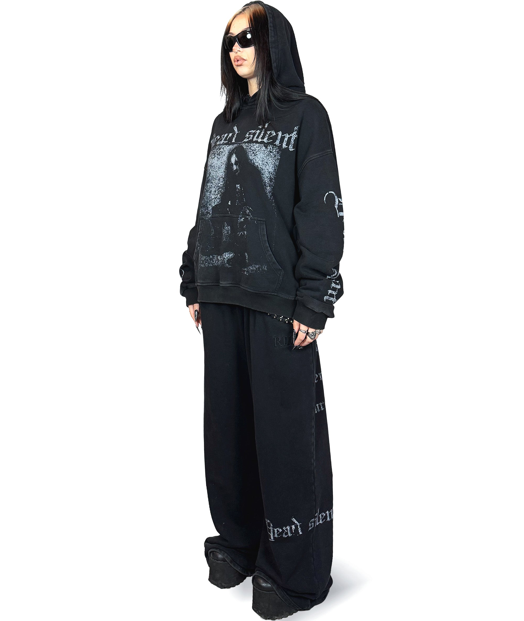 DEAD SILENT - OVERSIZED HOODIE (WASHED) | UNISEX