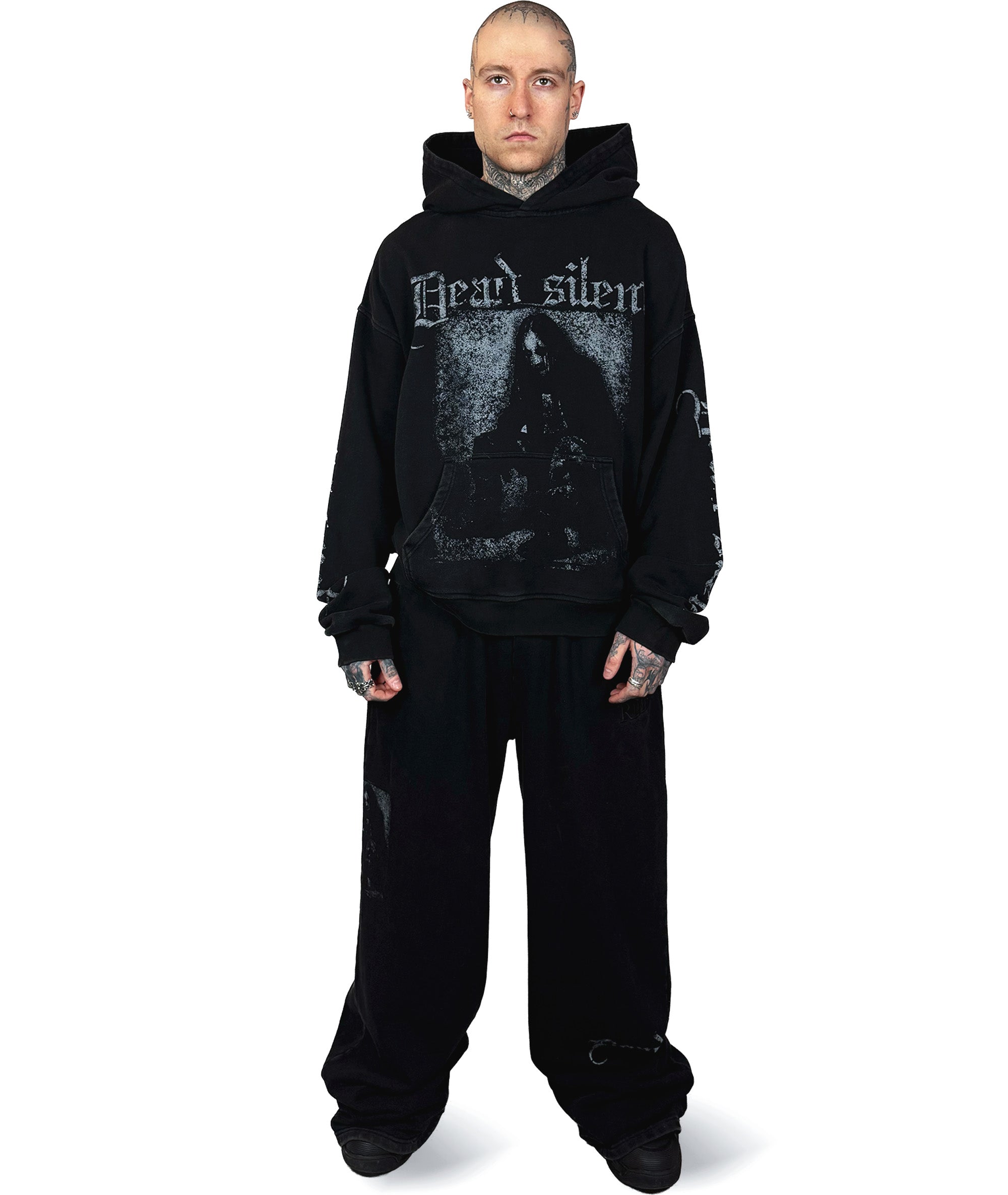 DEAD SILENT - OVERSIZED HOODIE (WASHED) | UNISEX