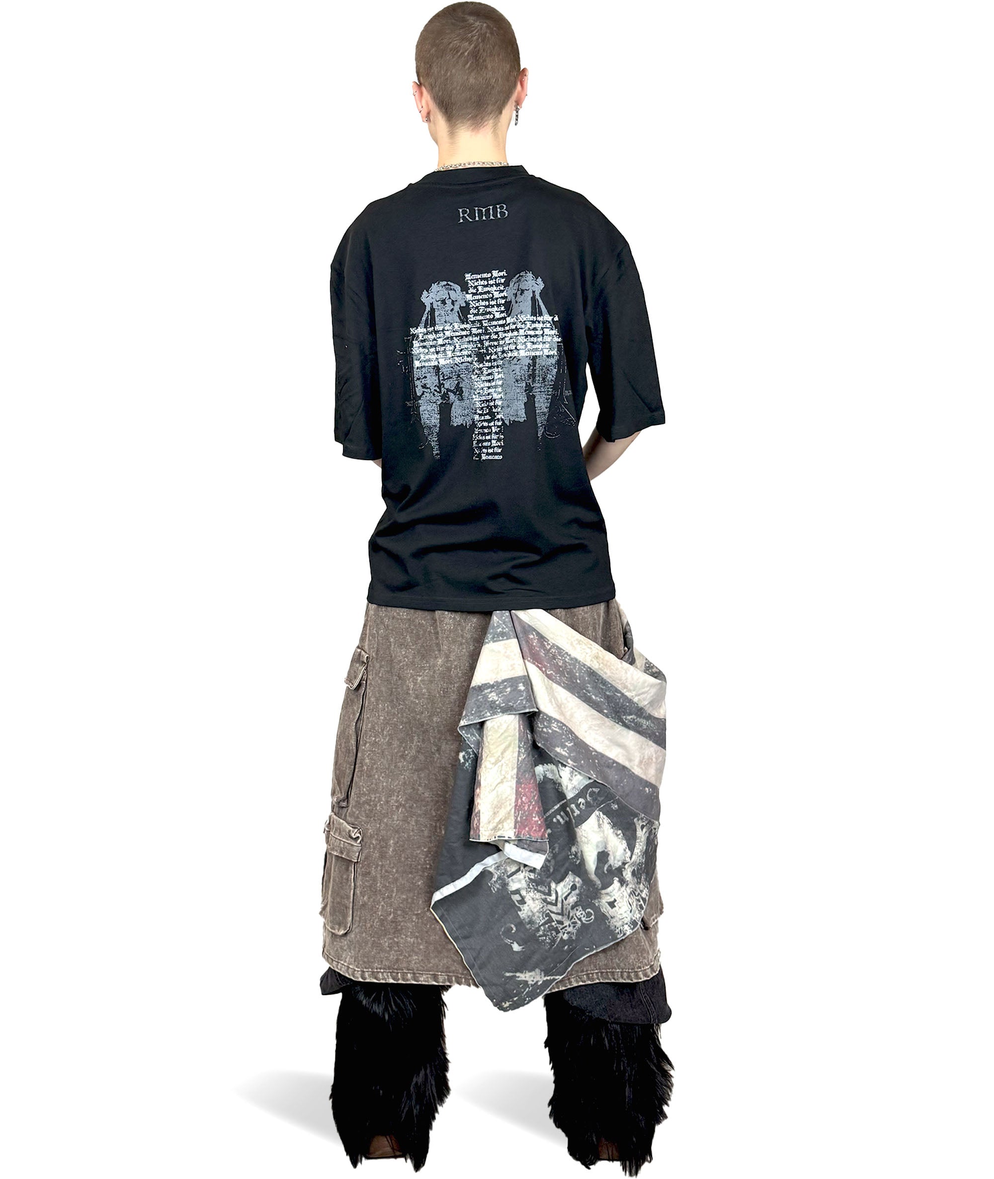 Memento Mori Black Oversized T-Shirt