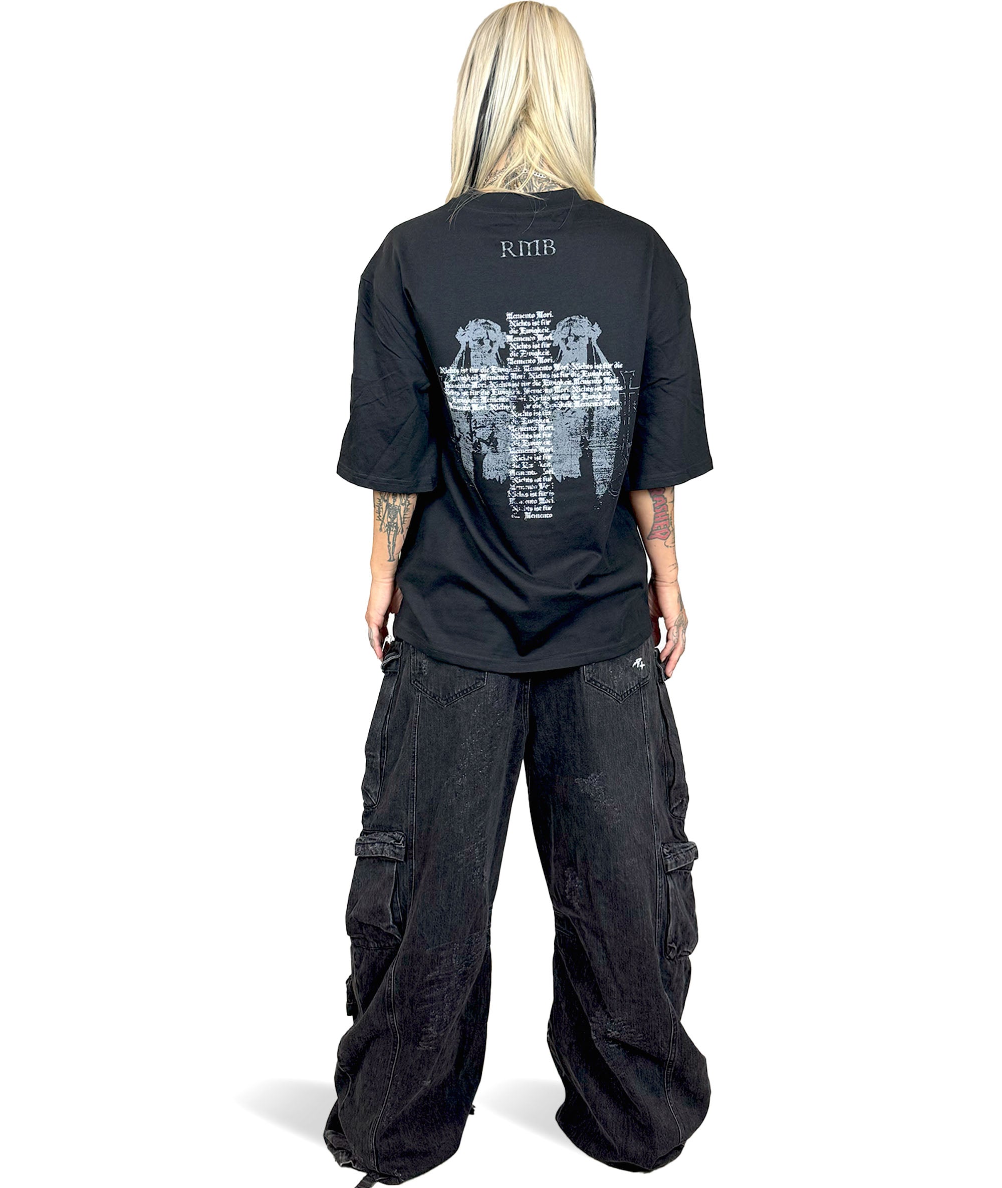 Memento Mori Black Oversized T-Shirt