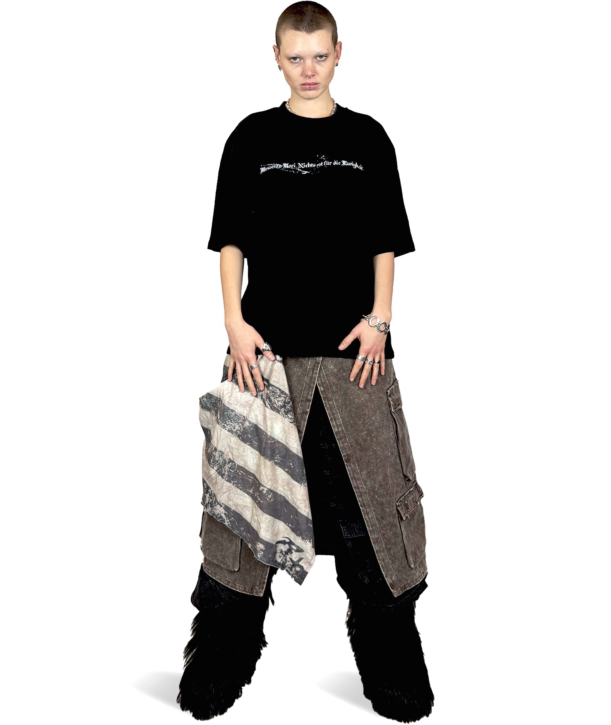 Memento Mori Black Oversized T-Shirt