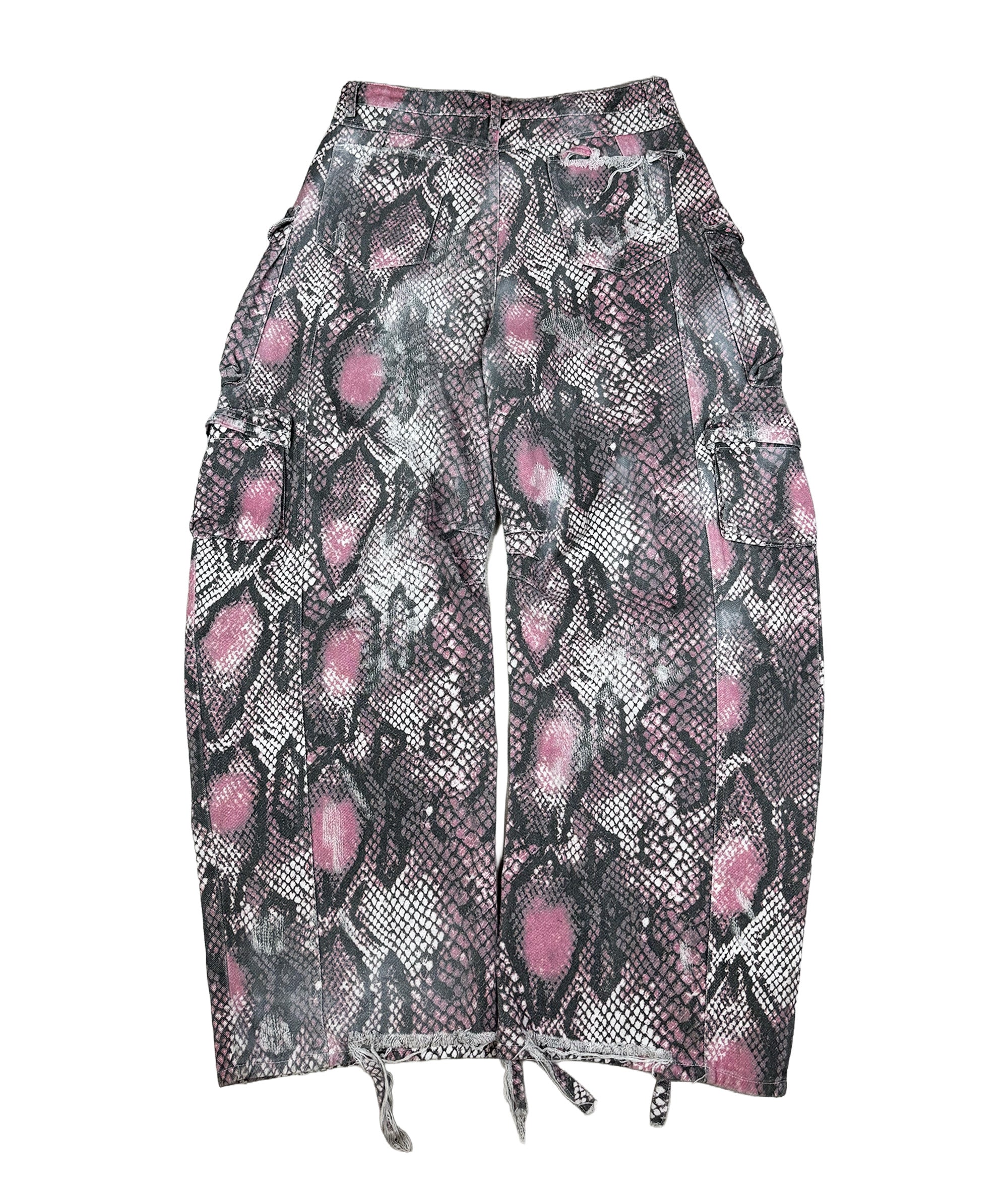 PINK PYTHON CARGO PANTS | UNISEX