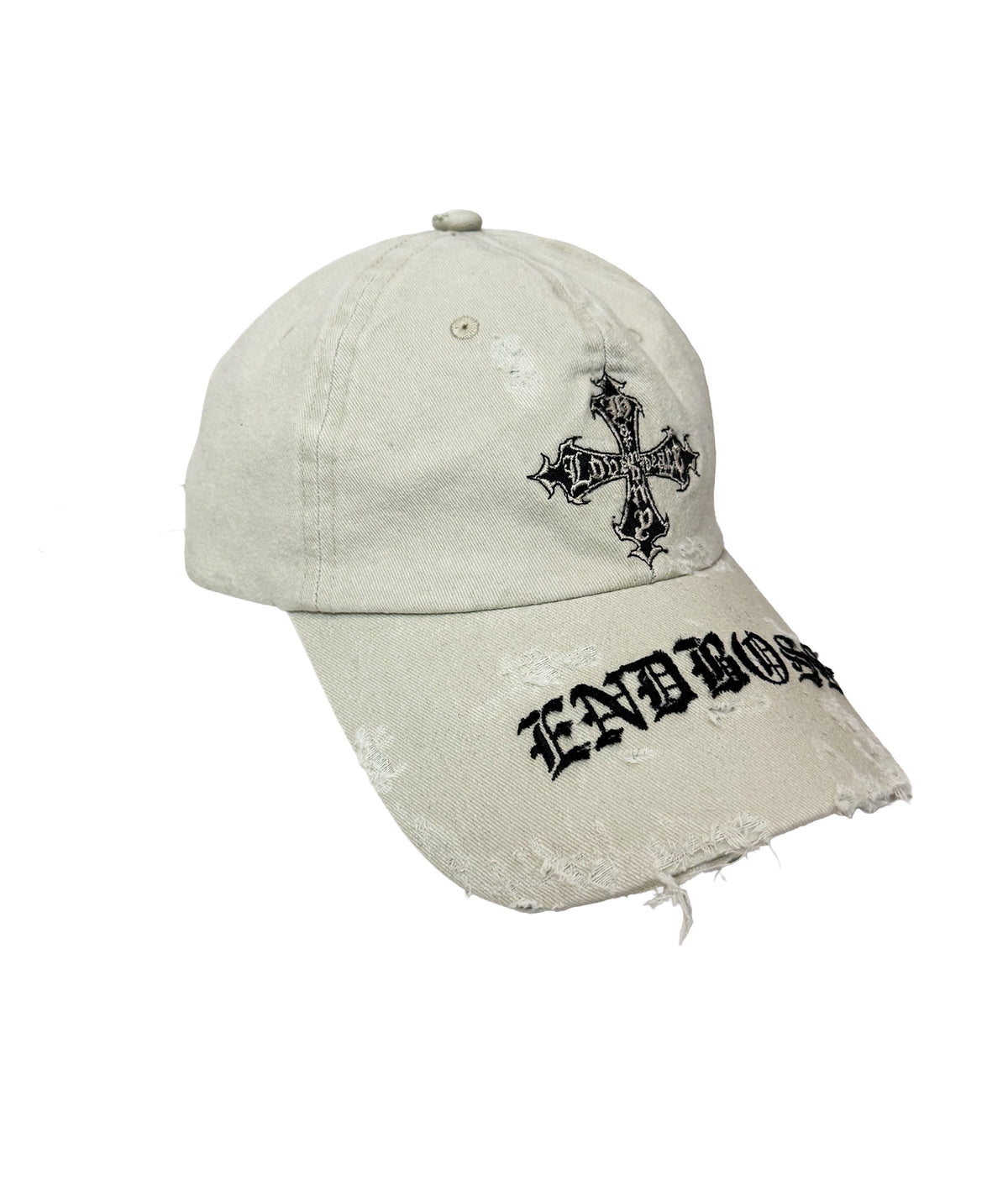 ENDBOSS - CAP - DISTRESSED, STONE WASHED - OFF WHITE