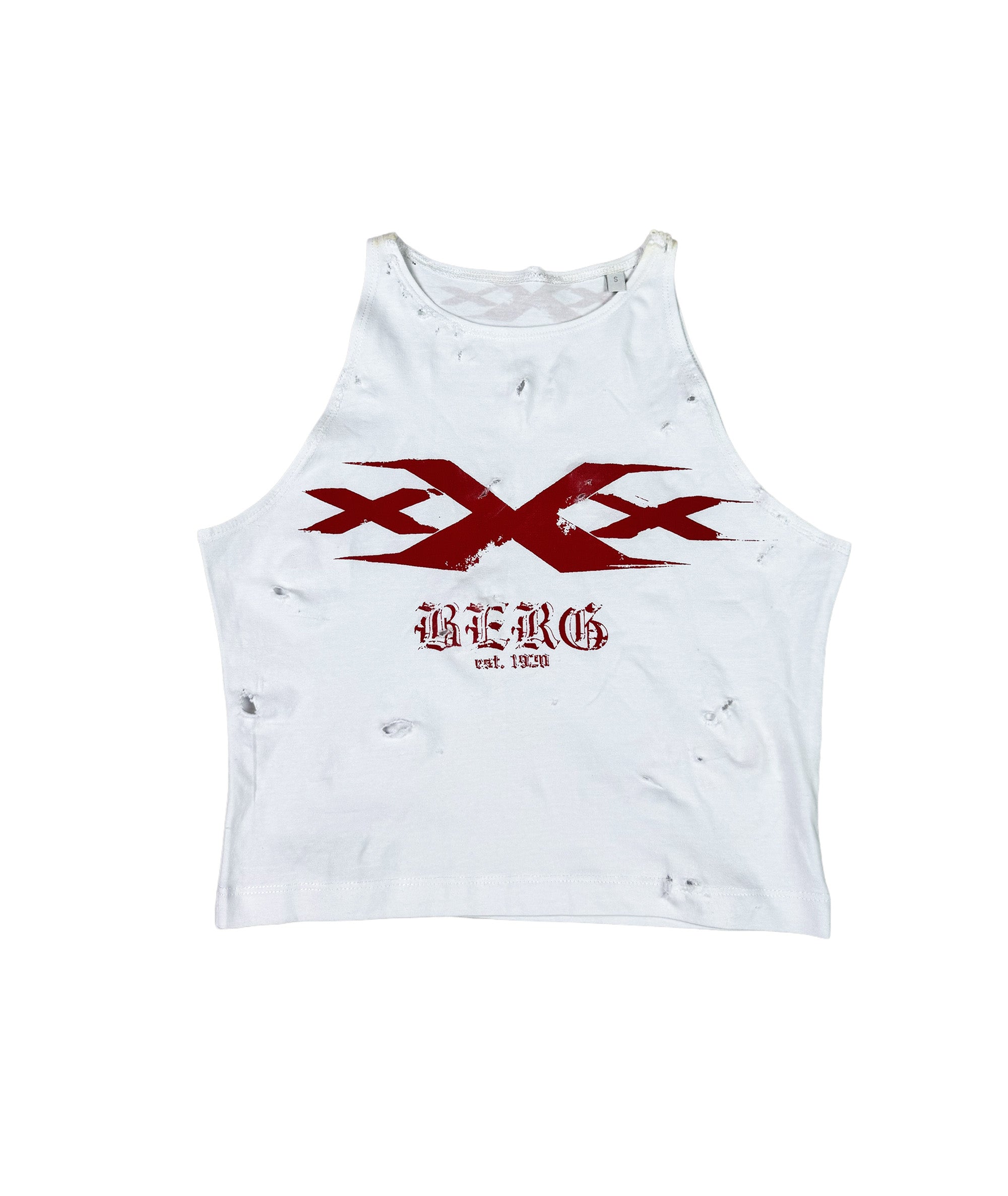 TRIPLE-X - DISTRESSED CROP TOP | UNISEX