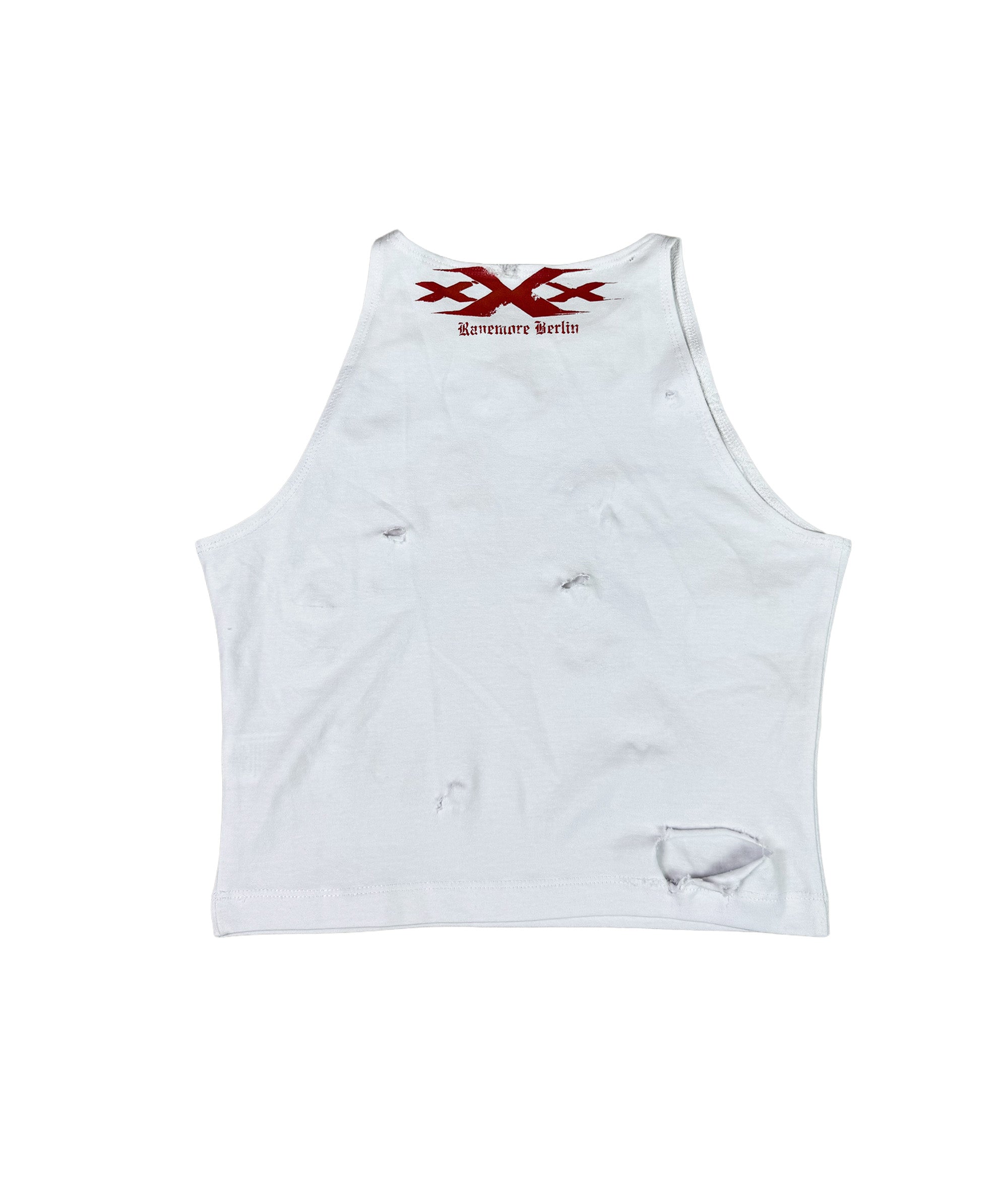 TRIPLE-X - DISTRESSED CROP TOP | UNISEX