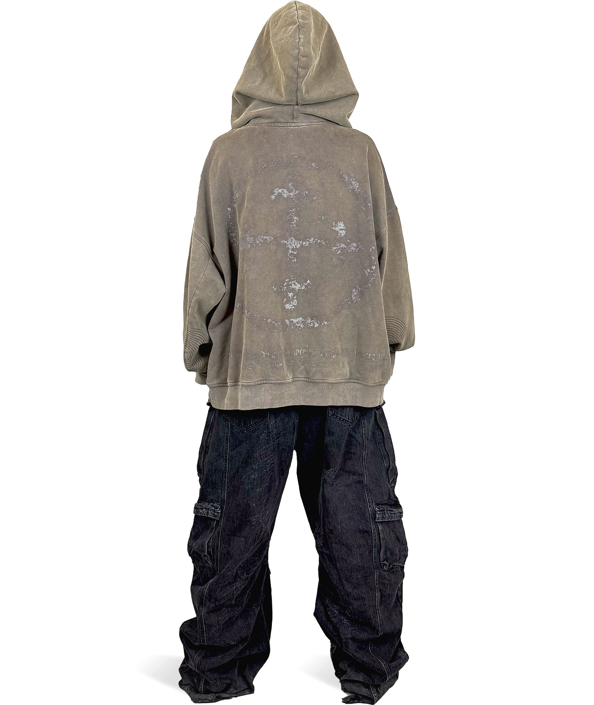 Mud Grey, Washed - ZIP HOODIE