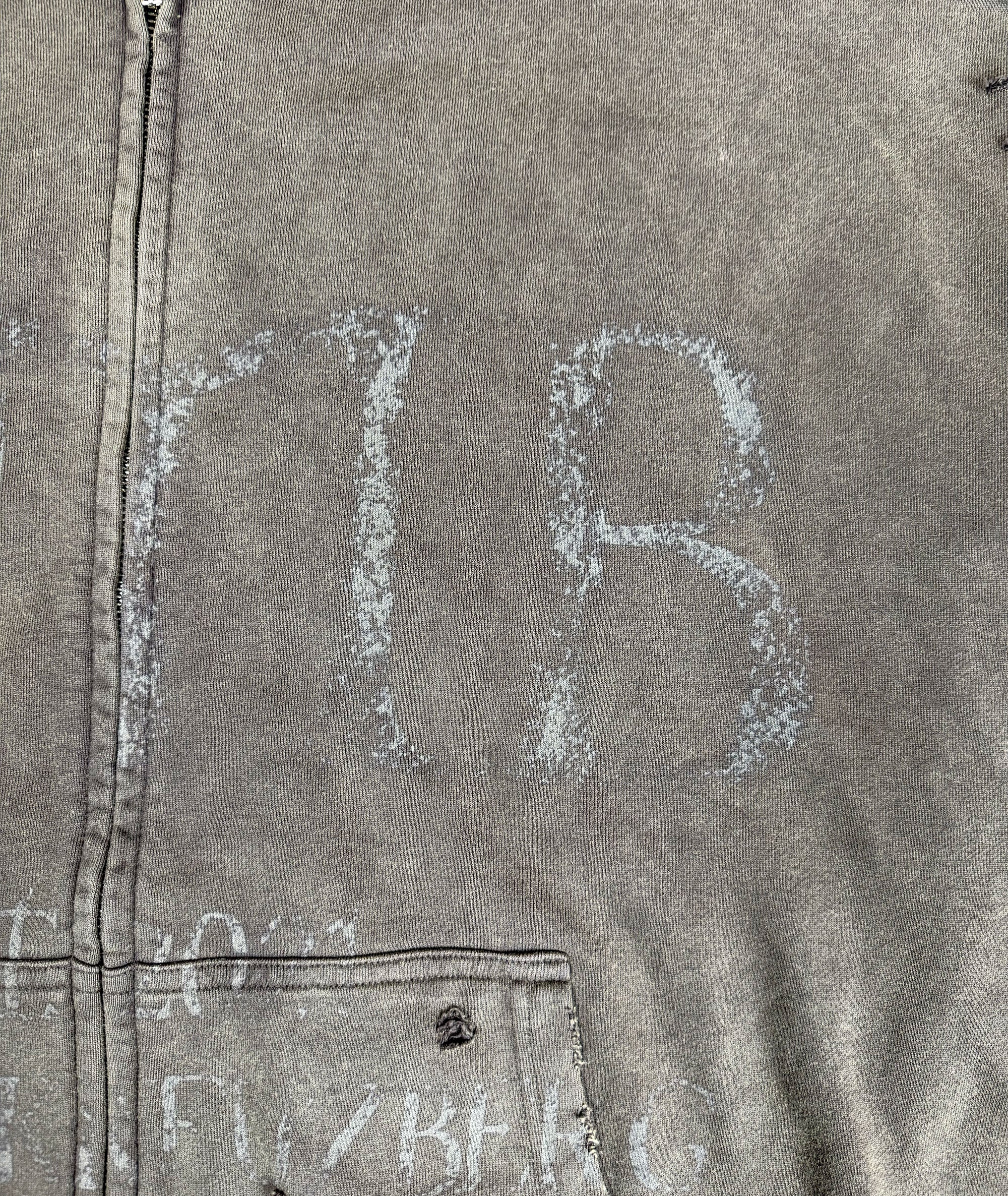 Mud Grey, Washed - ZIP HOODIE