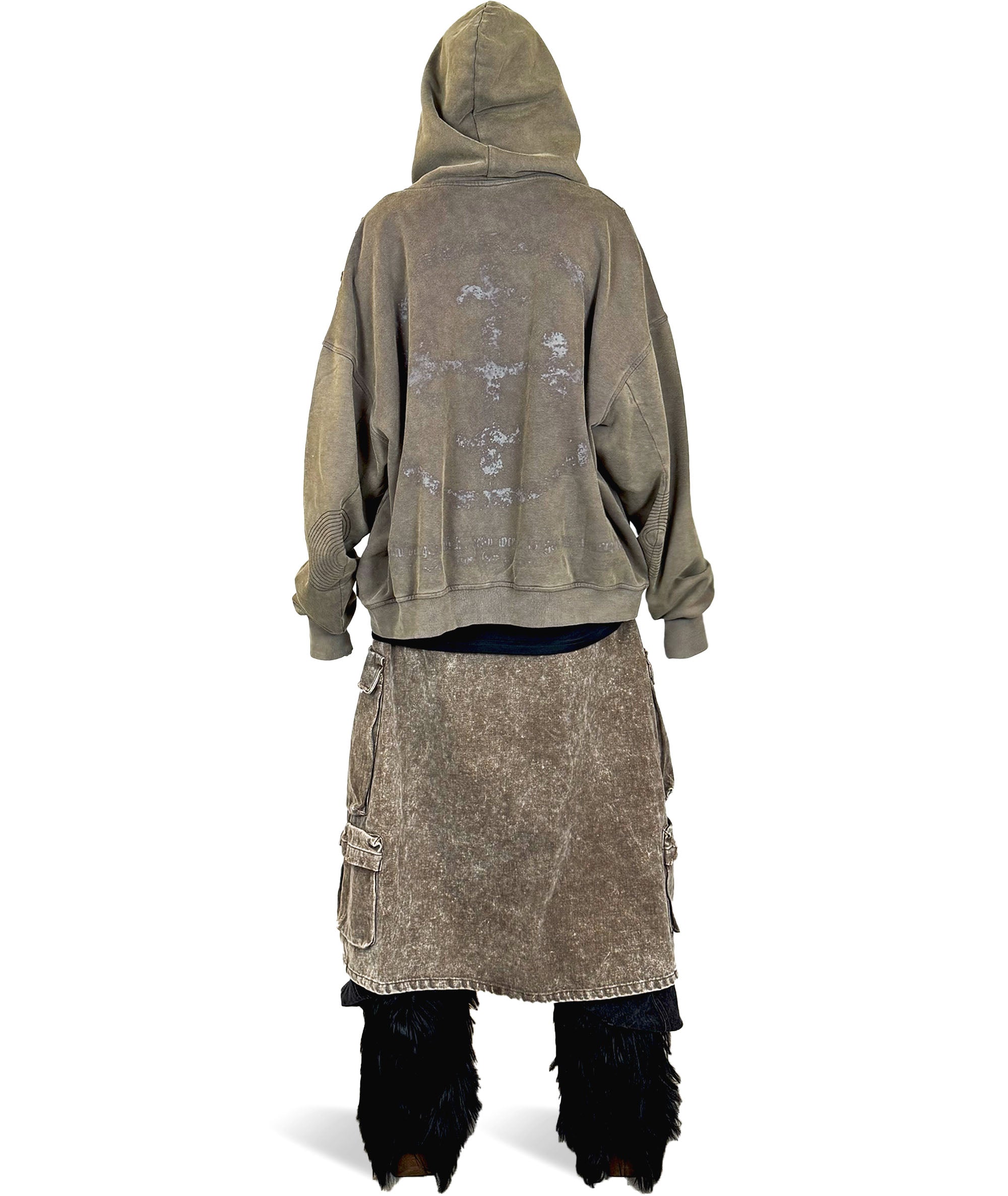 Mud Grey, Washed - ZIP HOODIE