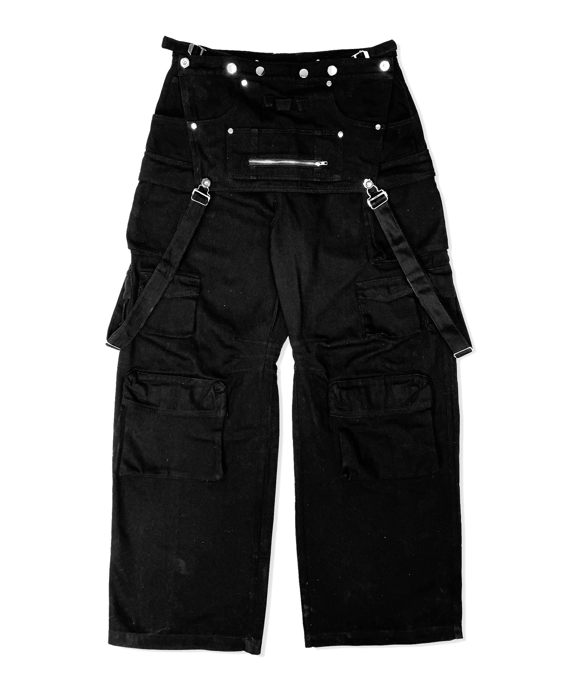 U.S.B. BLACK CARGO PANTS | UNISEX