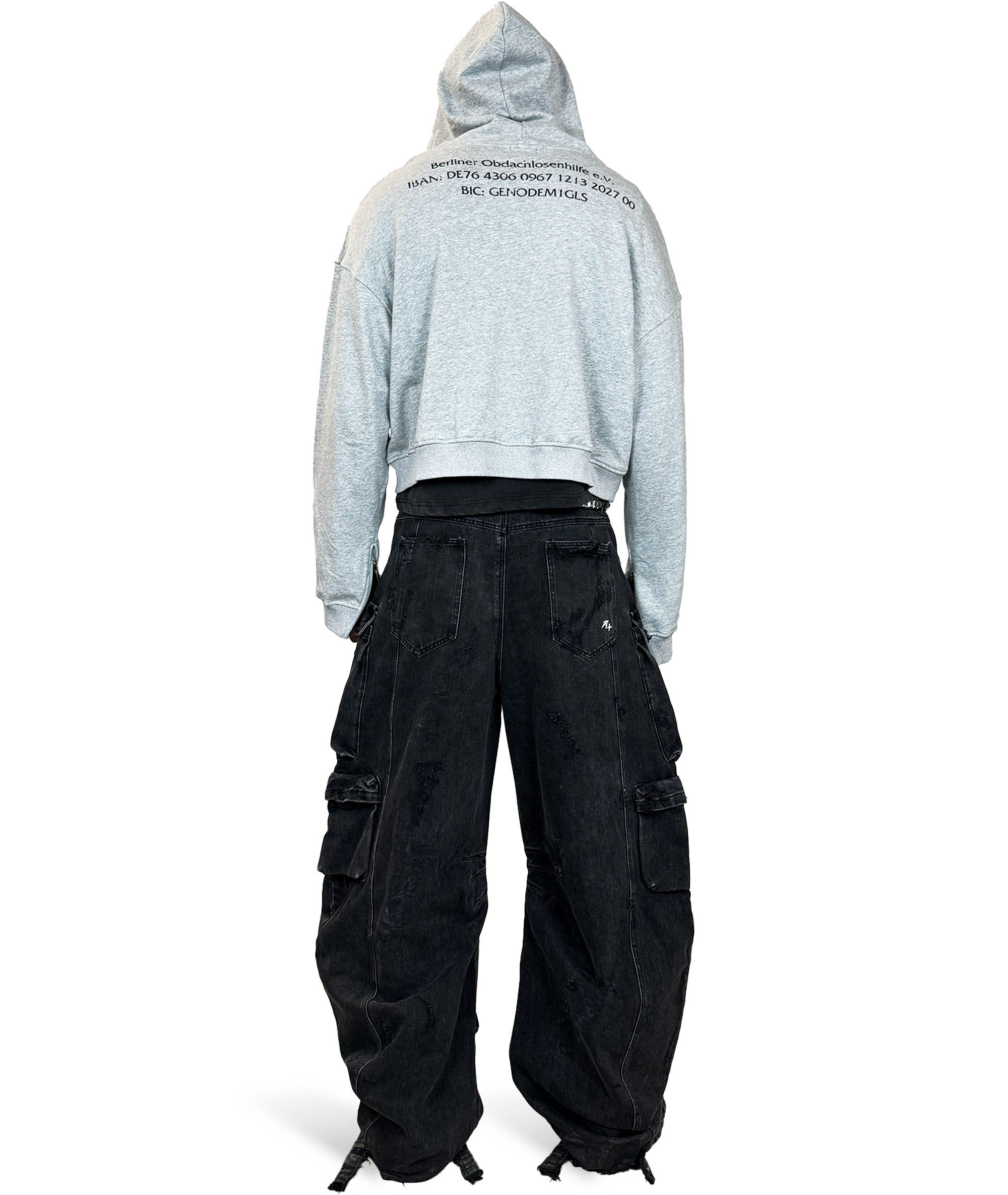 Black Cargo Biker Pants Ravemore