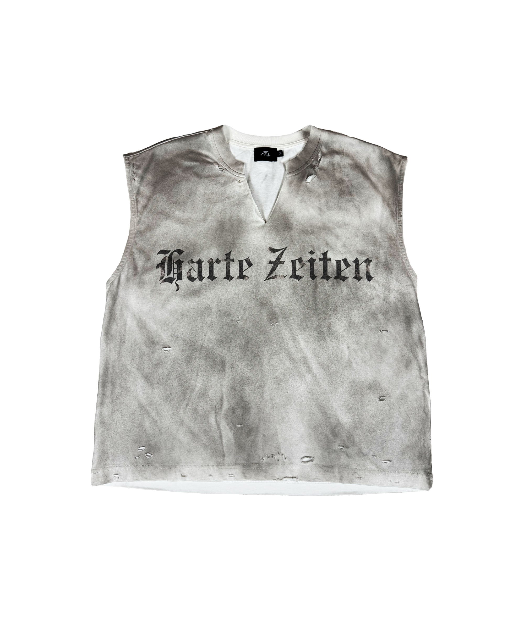 HARTE ZEITEN - V-NECK TANK-TOP WHITE | UNISEX