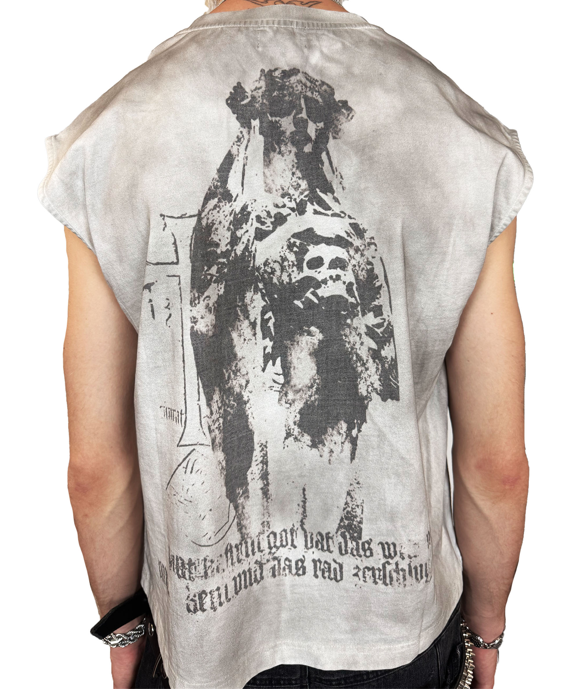 HARTE ZEITEN - V-NECK TANK-TOP WHITE | UNISEX