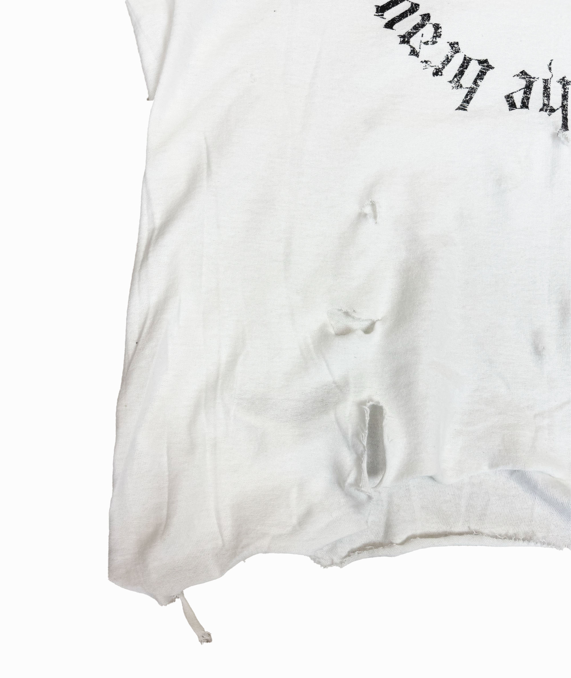 white distressed viperbite t-shirt ravemore