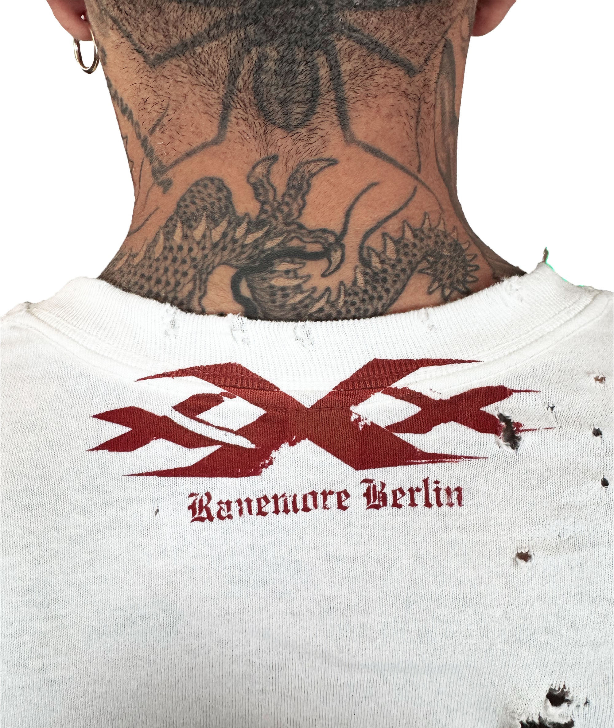 white triple x-berg shirt ravemore