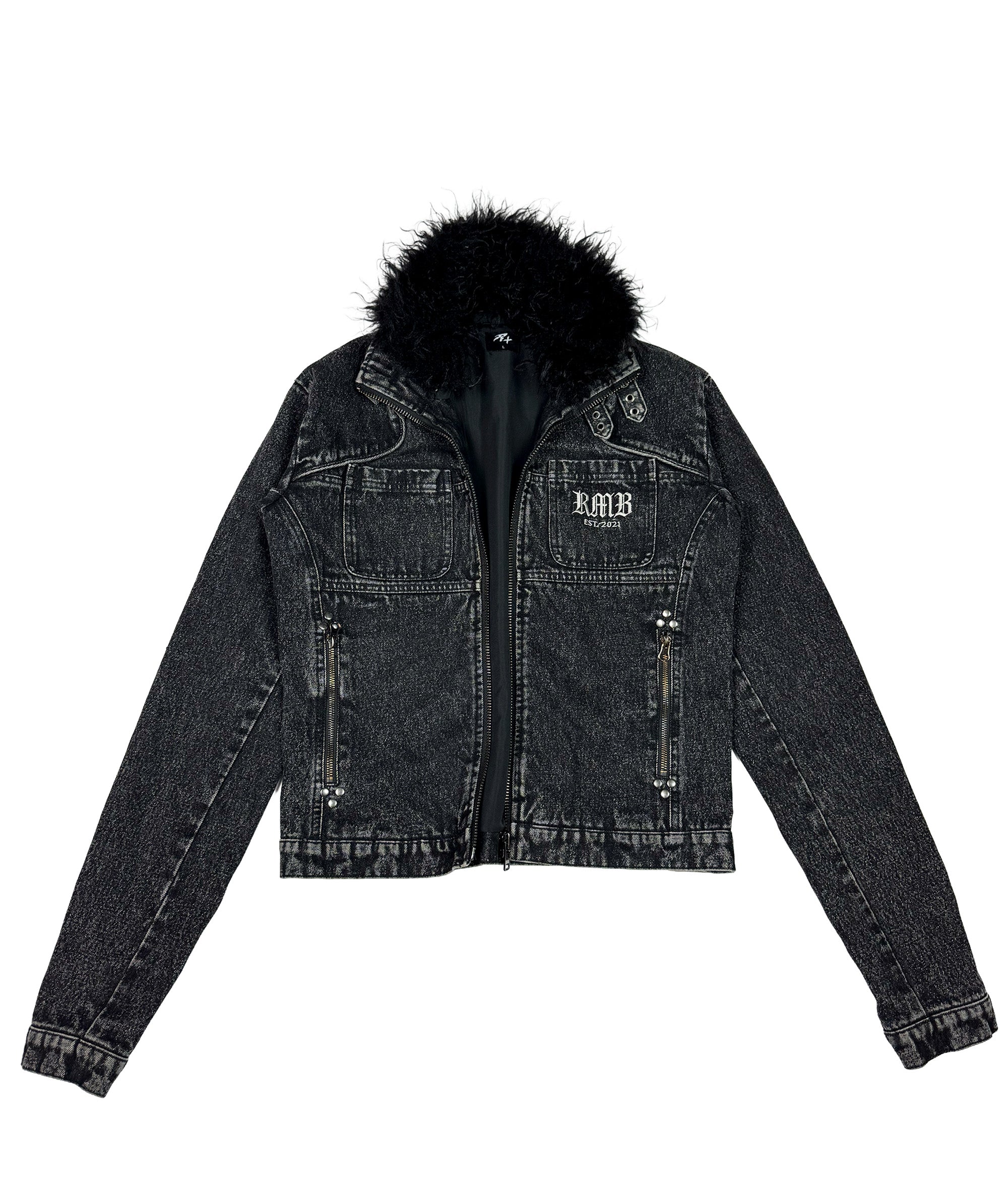ALL IN - DENIM JACKET, BLACK | UNISEX