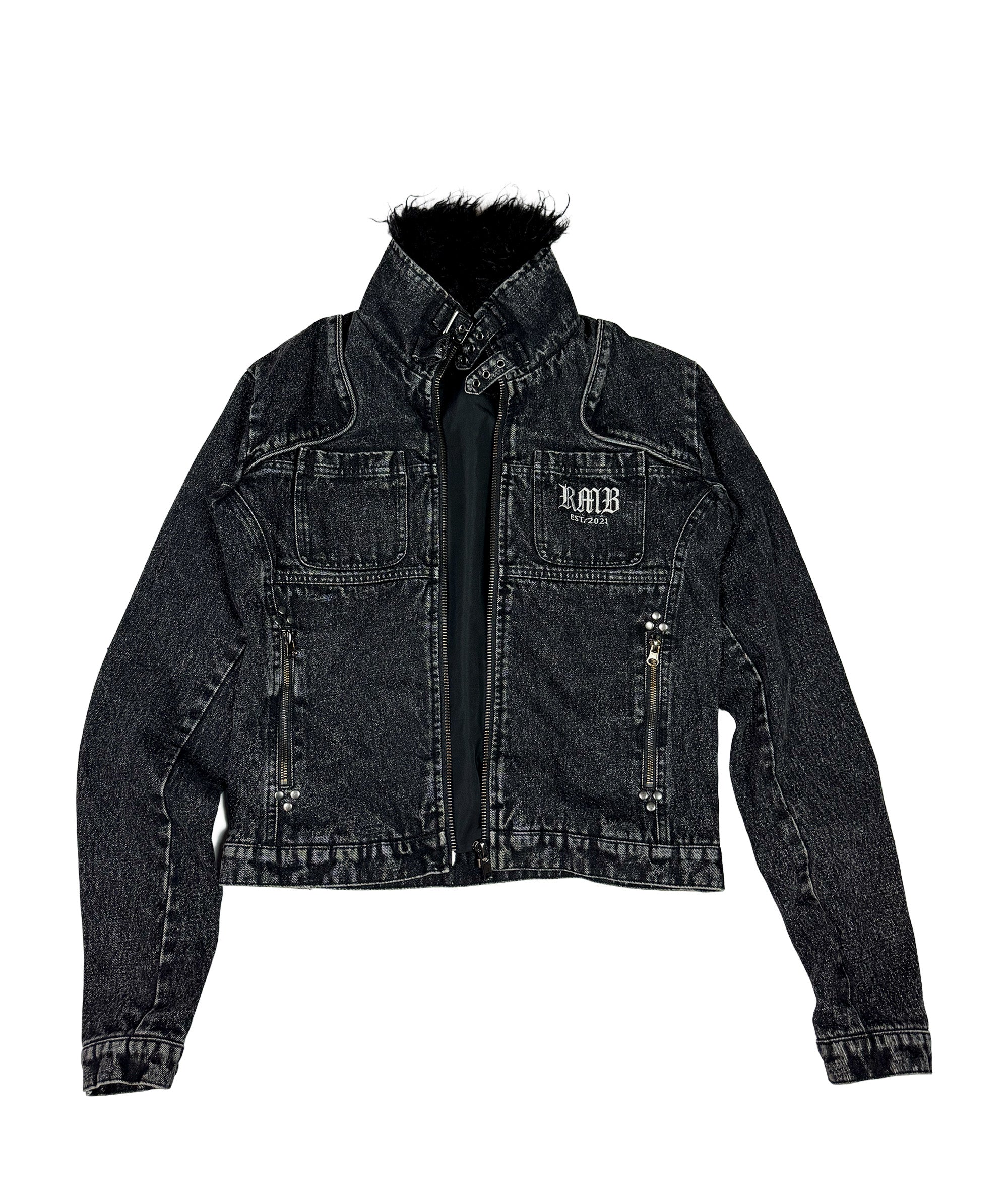 ALL IN - DENIM JACKET, BLACK | UNISEX