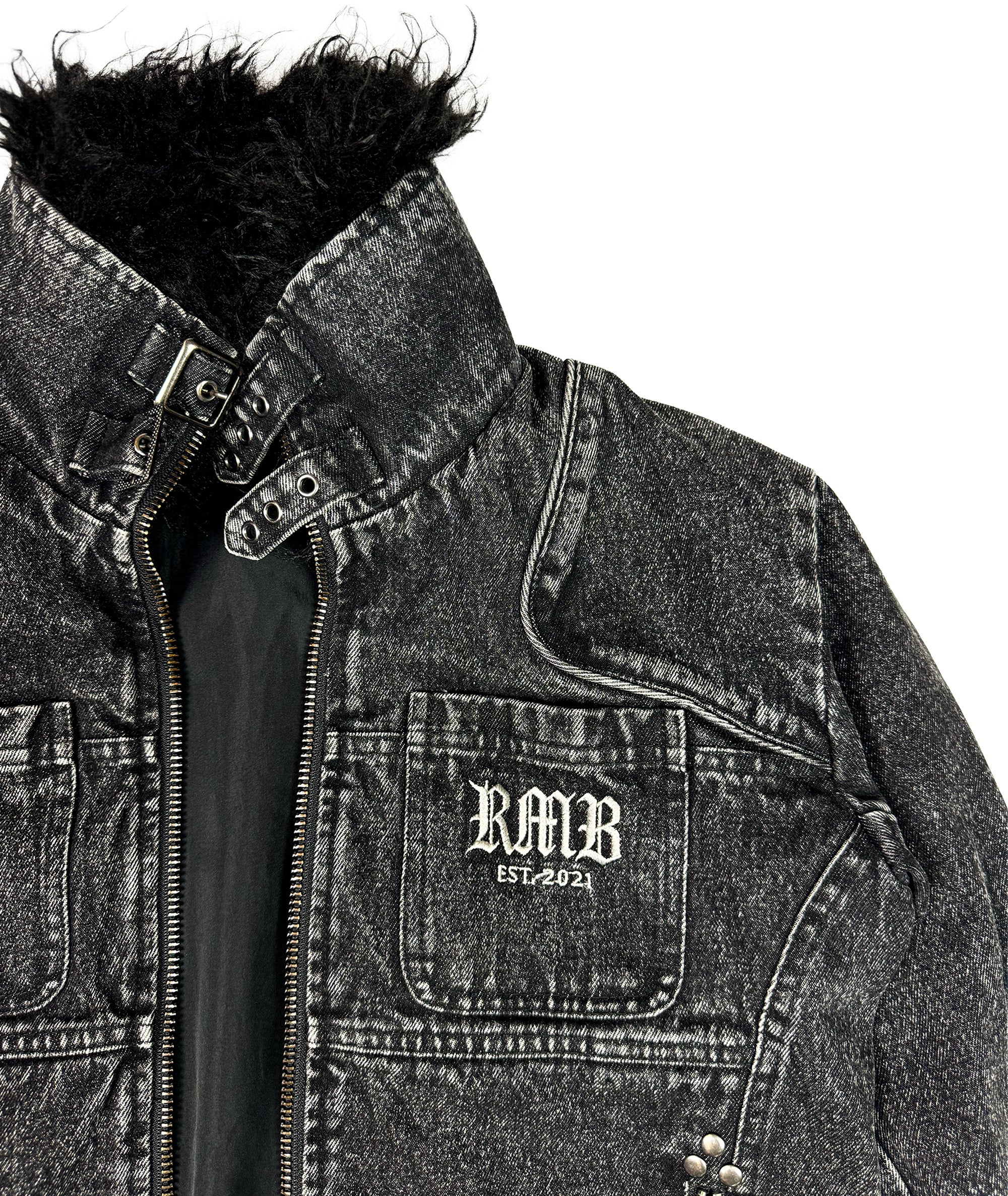 ALL IN - DENIM JACKET, BLACK | UNISEX