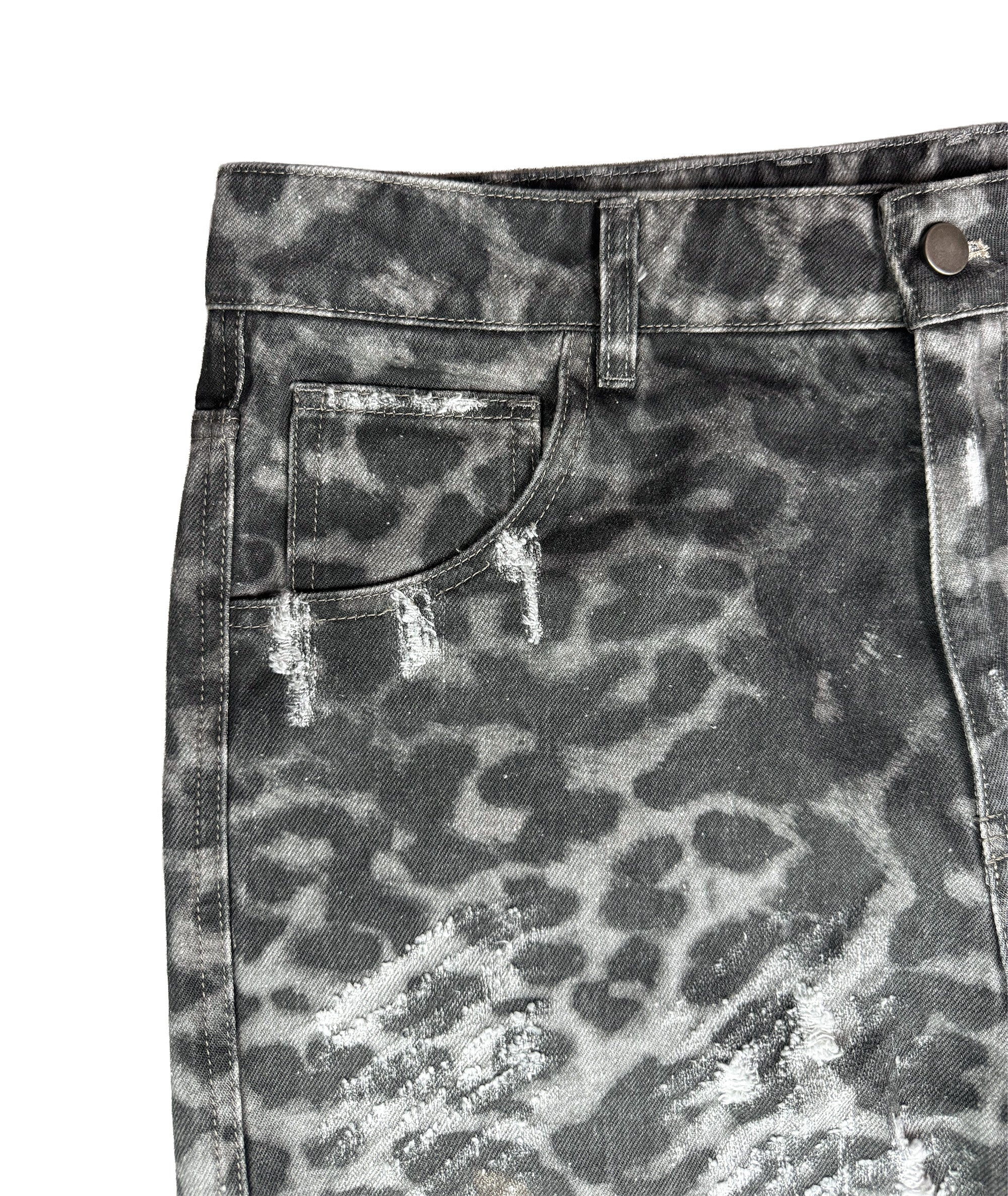 FLARED CHEETAH BIKER PANTS | UNISEX