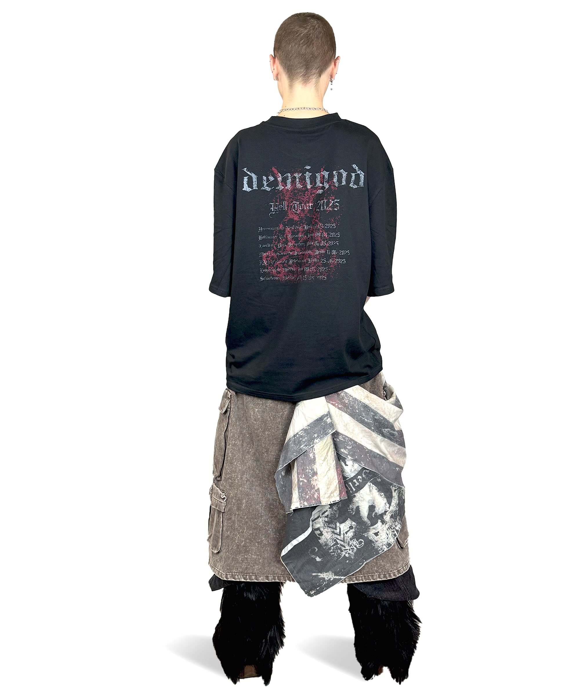 Hell Tour Black Oversized T-Shirt