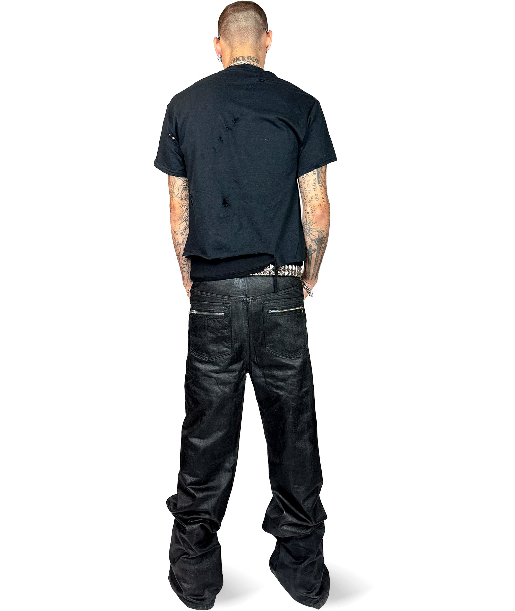 CONSUME MORE - DISTRESSED T-SHIRT | BLACK/RED UNISEX