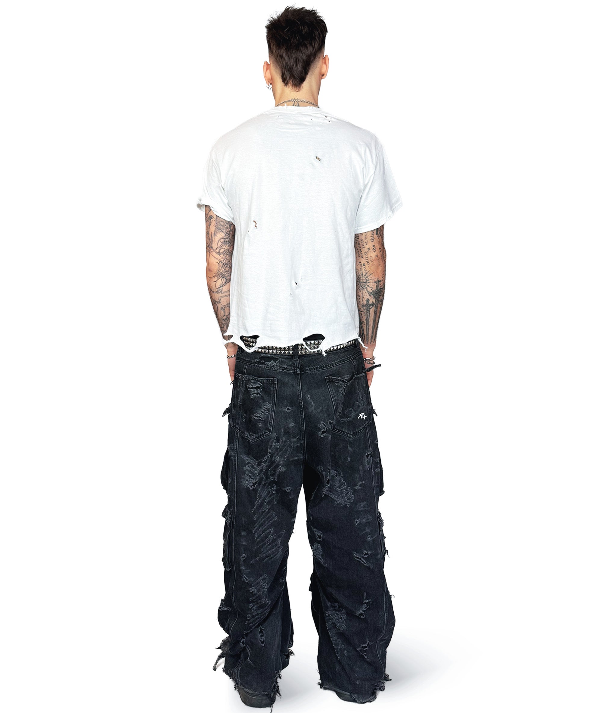 SIN CITY - DISTRESSED T-SHIRT | WHITE/RED UNISEX