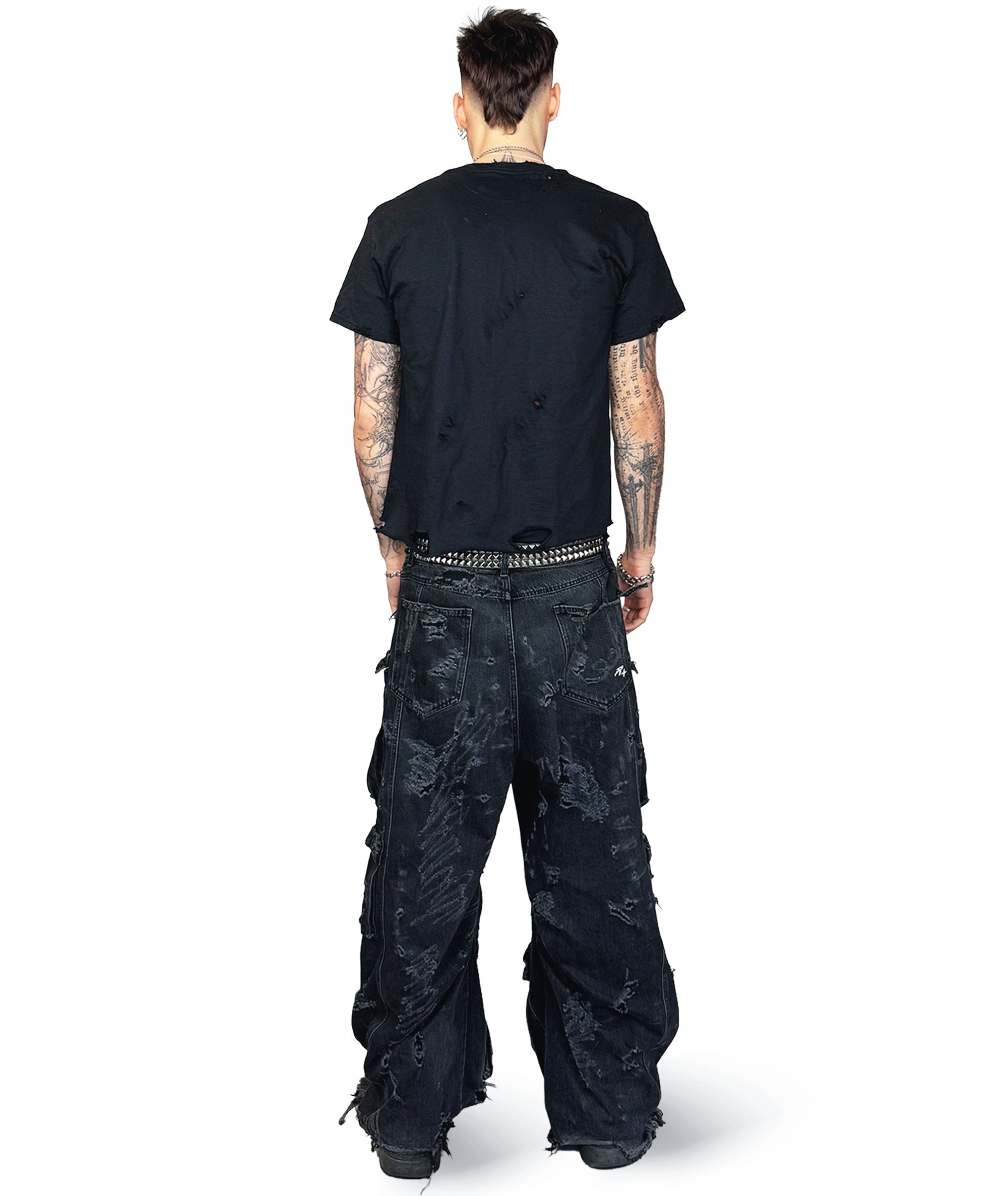 SIN CITY - DISTRESSED T-SHIRT | BLACK/RED UNISEX