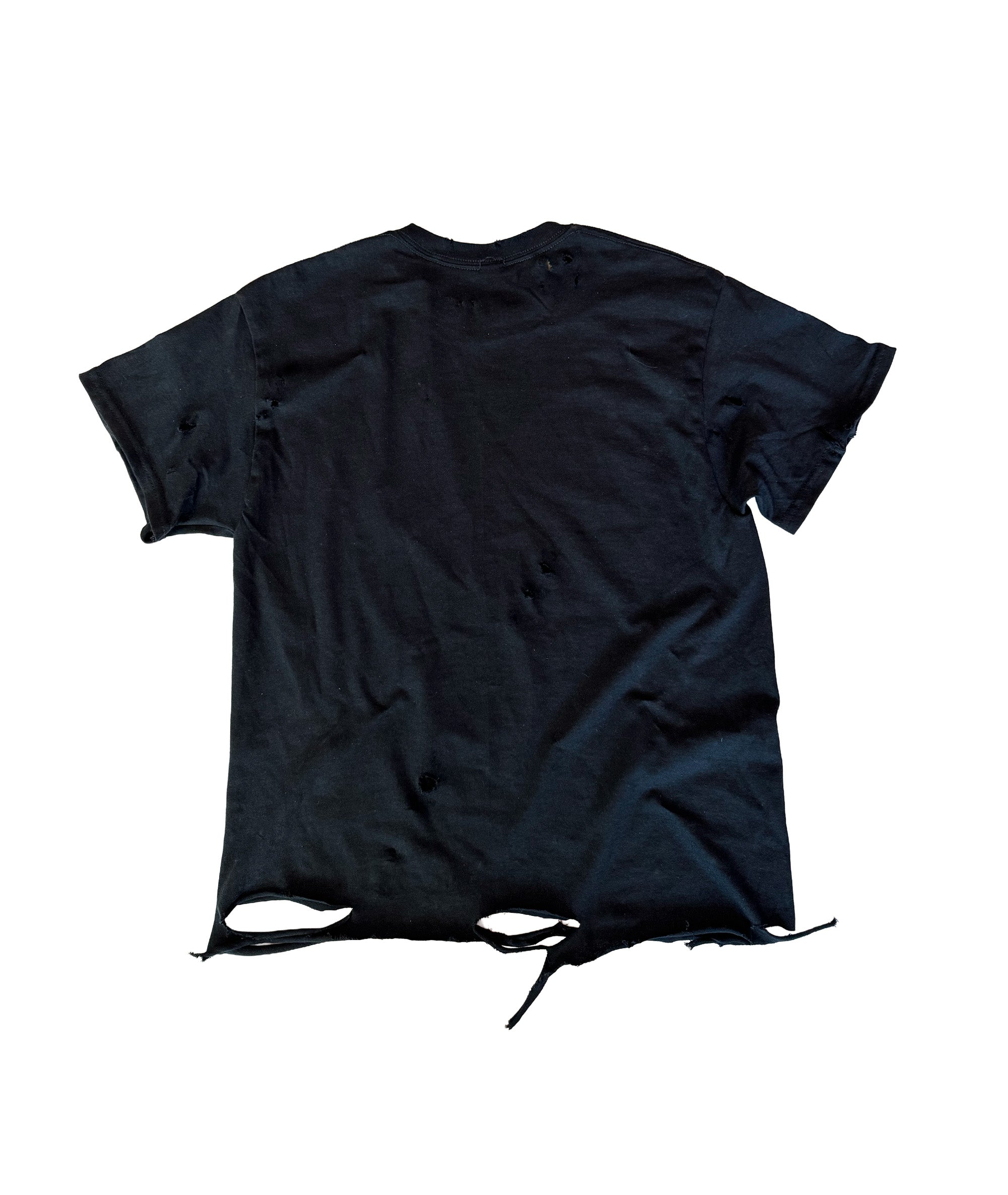 LOVE HURTS - DISTRESSED T-SHIRT | BLACK/RED UNISEX