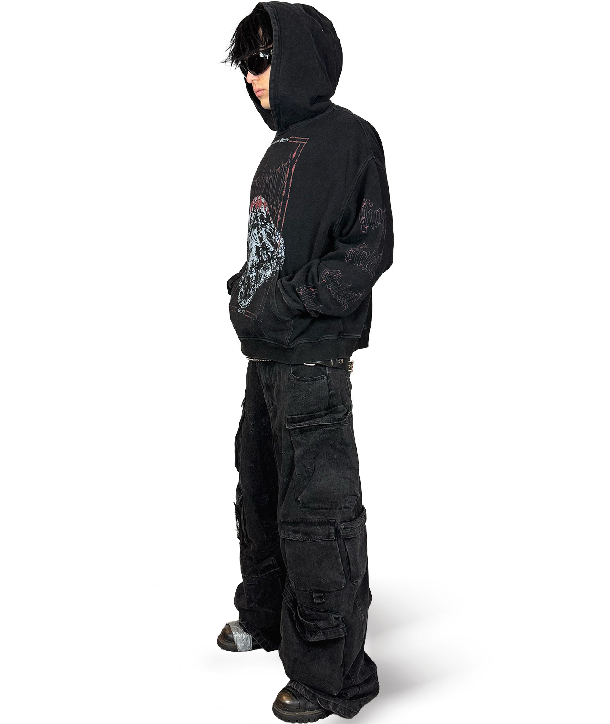 FEAR NOTHING -  OVERSIZED HOODIE (WASHED) | UNISEX