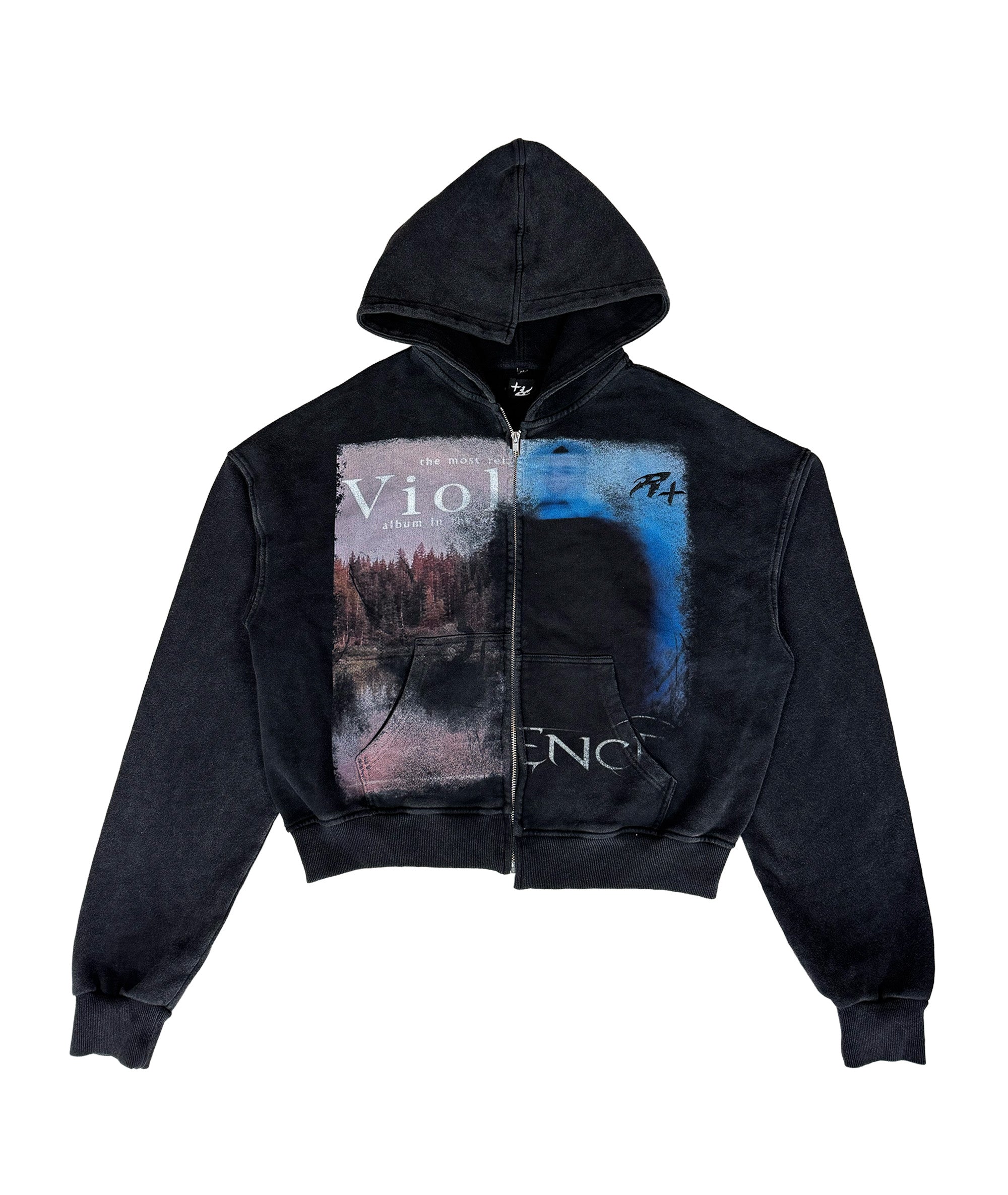 VIOLENCE - OVERSIZED ZIP-HOODIE (WASHED) | UNISEX
