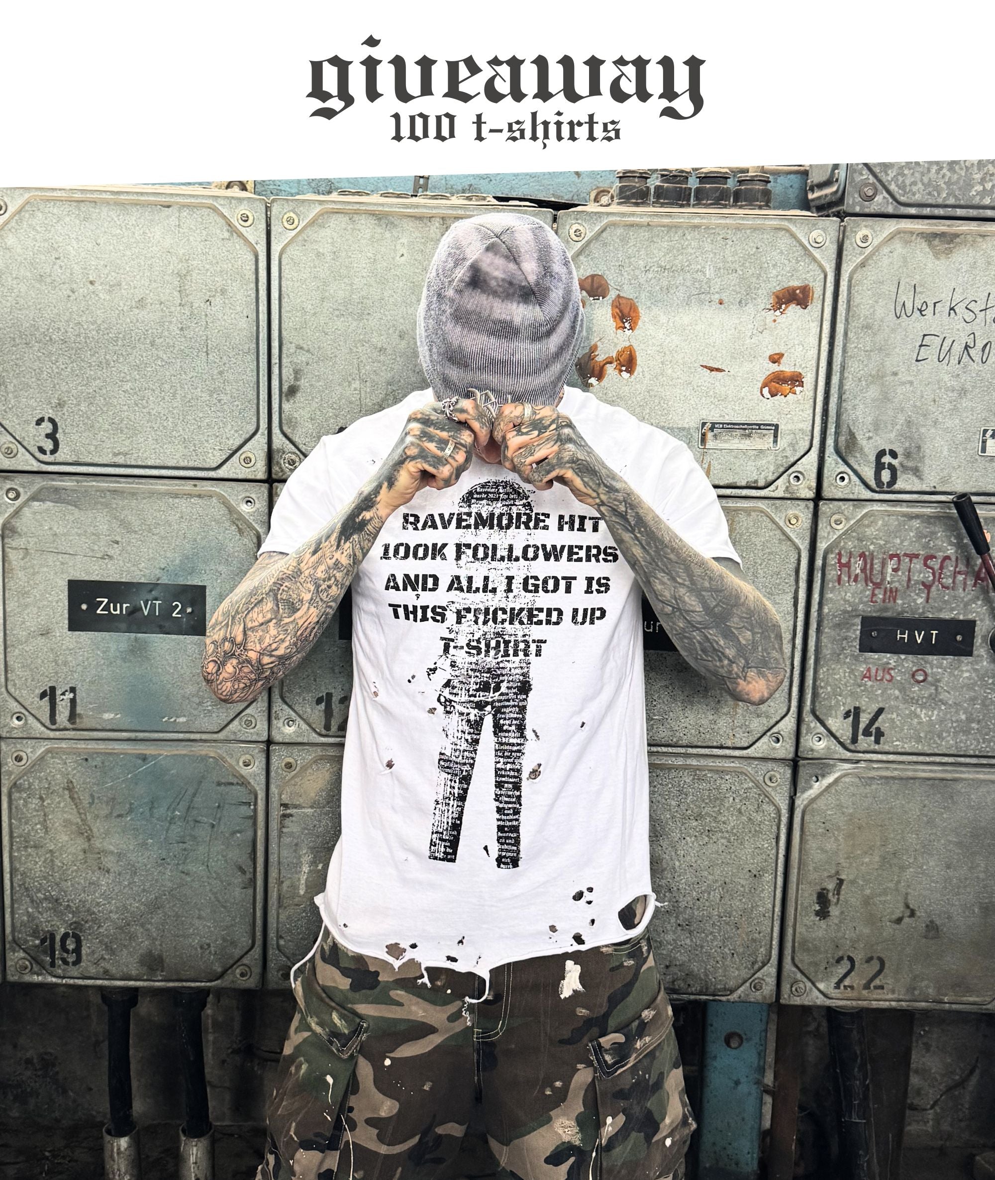 100K GIVEAWAY - DISTRESSED T-SHIRT | UNISEX