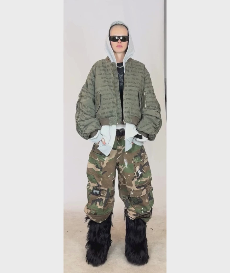 GREEN BOMBER JACKET RAVEMORE