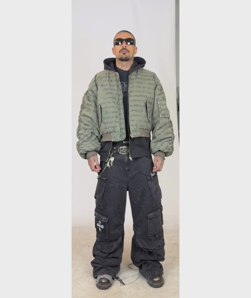 GREEN BOMBER JACKET RAVEMORE